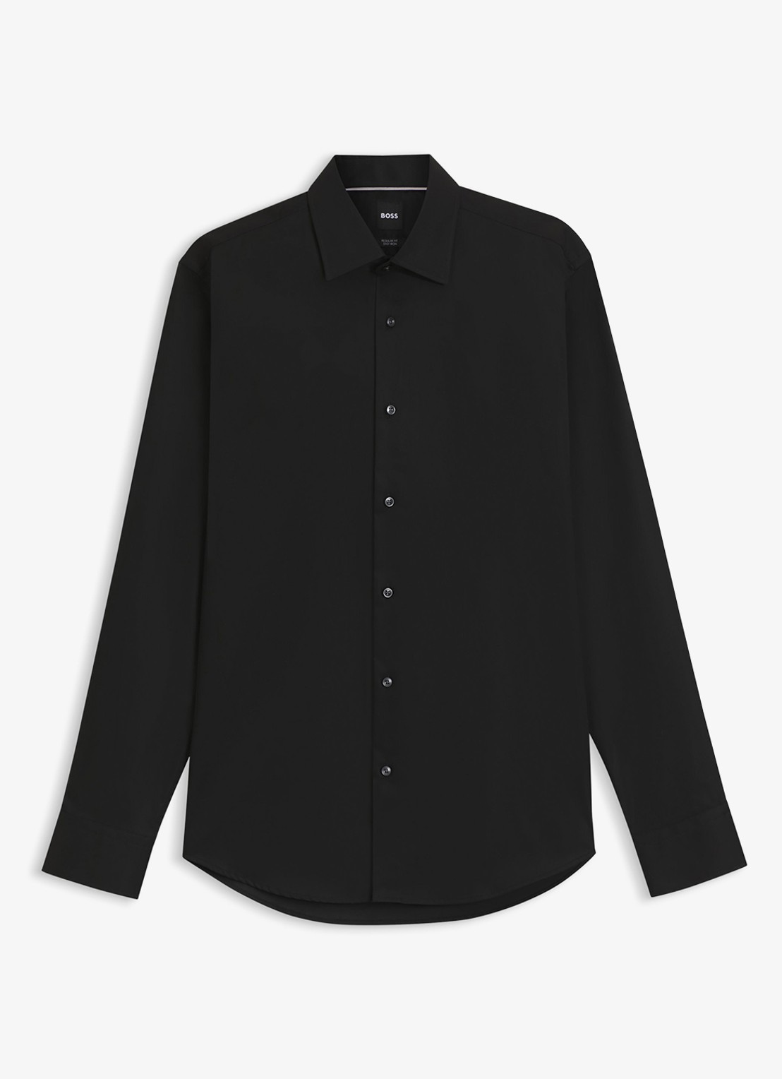 BOSS H-Joe-Kent regular fit overhemd - voorkant 4 zwart
