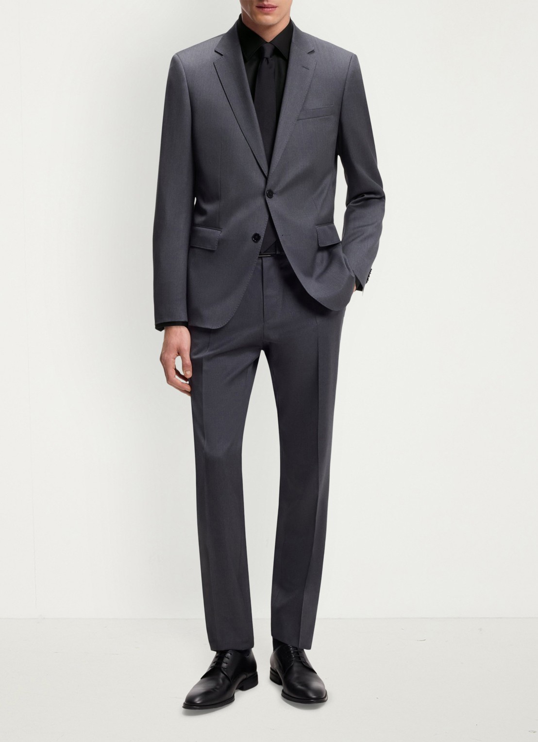 BOSS H-Joe-Kent regular fit overhemd - voorkant 5 zwart