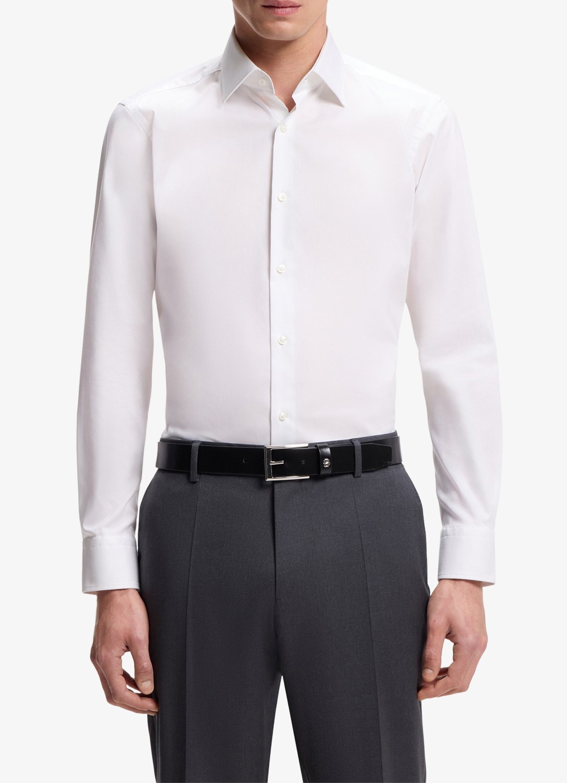 BOSS H-Joe-Kent regular fit overhemd - detail 4 wit