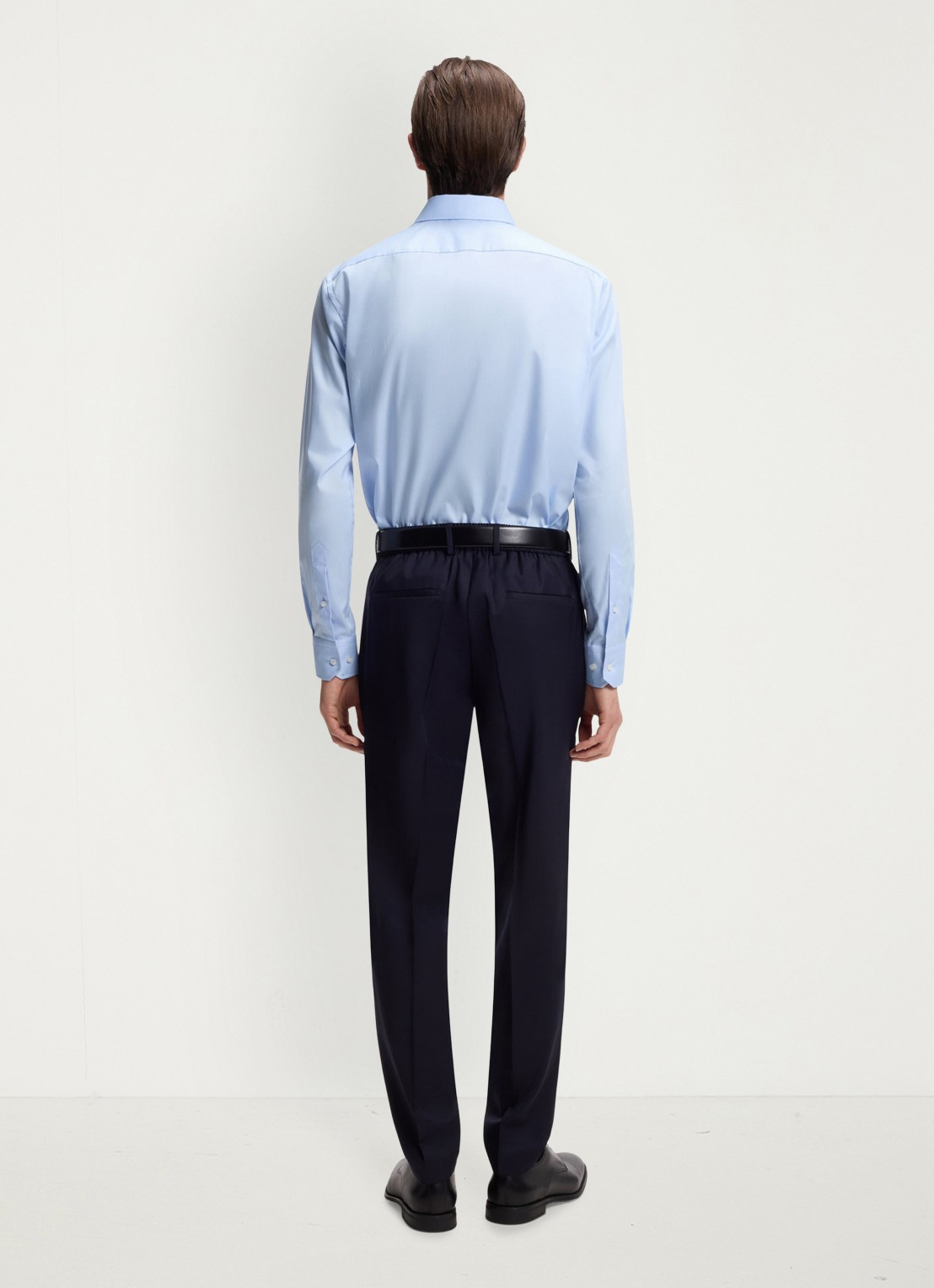 BOSS H-Joe-Kent regular fit overhemd - achterkant lichtblauw