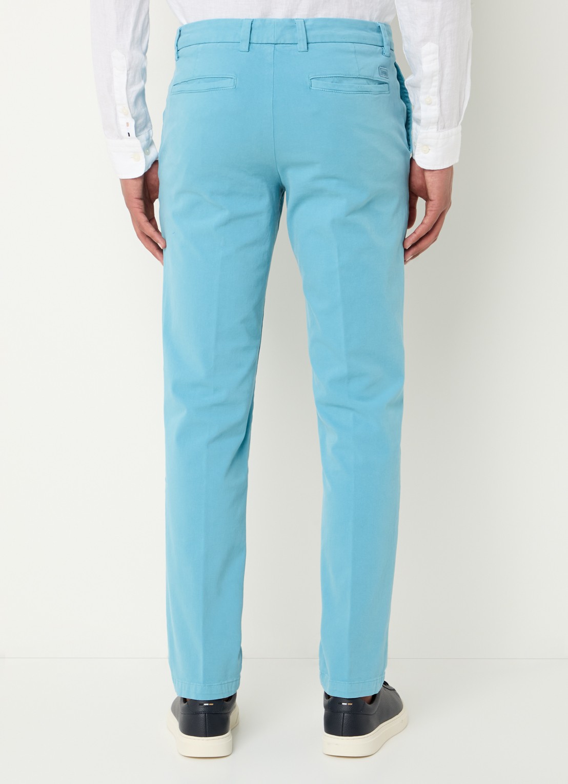 BOSS H-Kaiton1 slim fit chino met steekzakken - achterkant light/pastel blue-453 / blauw