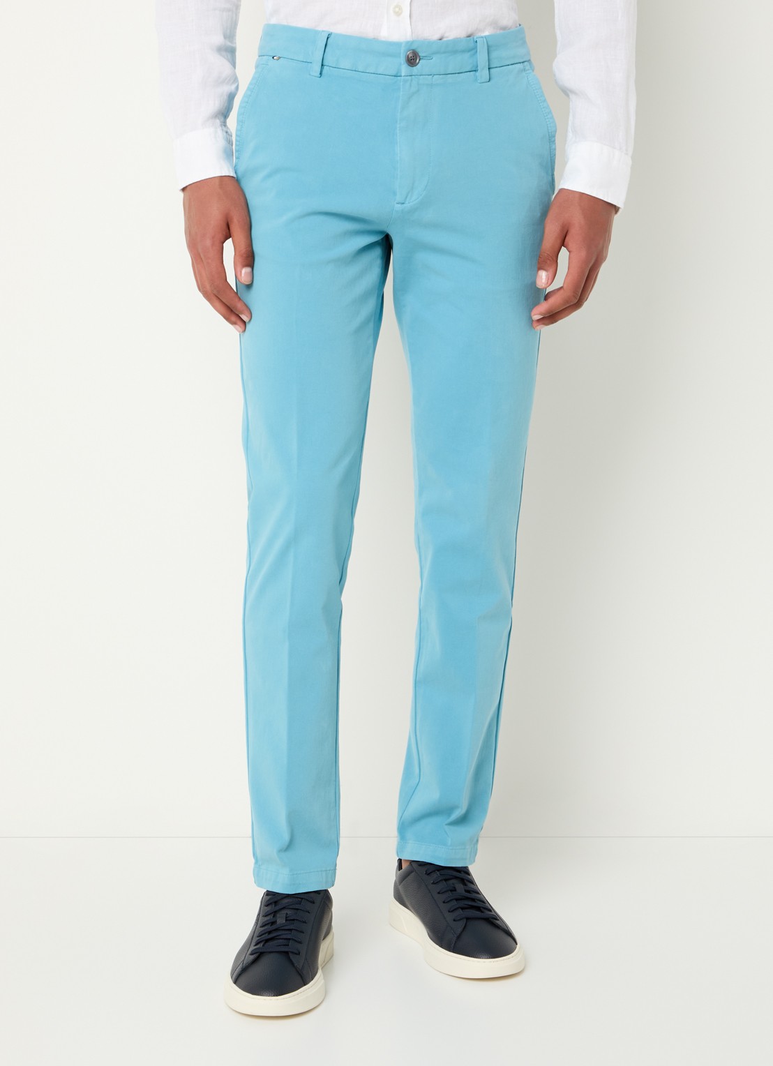 BOSS H-Kaiton1 slim fit chino met steekzakken - detail 2 light/pastel blue-453 / blauw