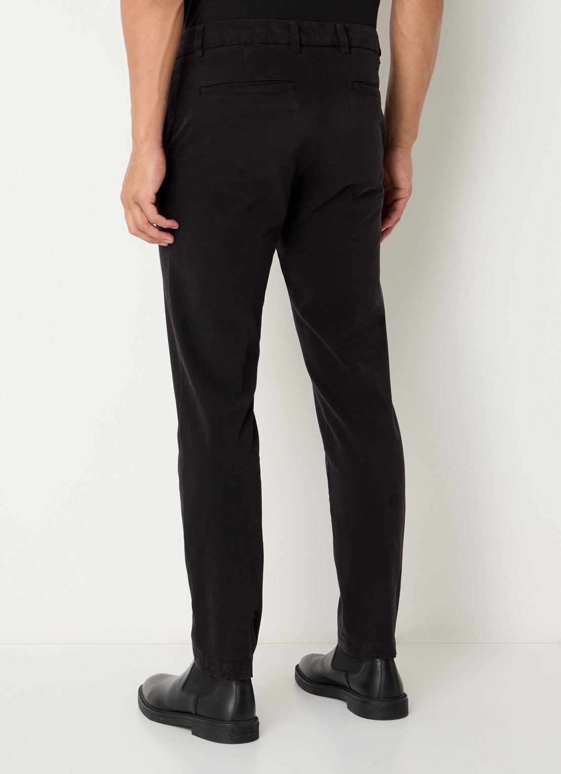 BOSS H-Kaiton1 slim fit chino met steekzakken - achterkant 5 black-001 / zwart
