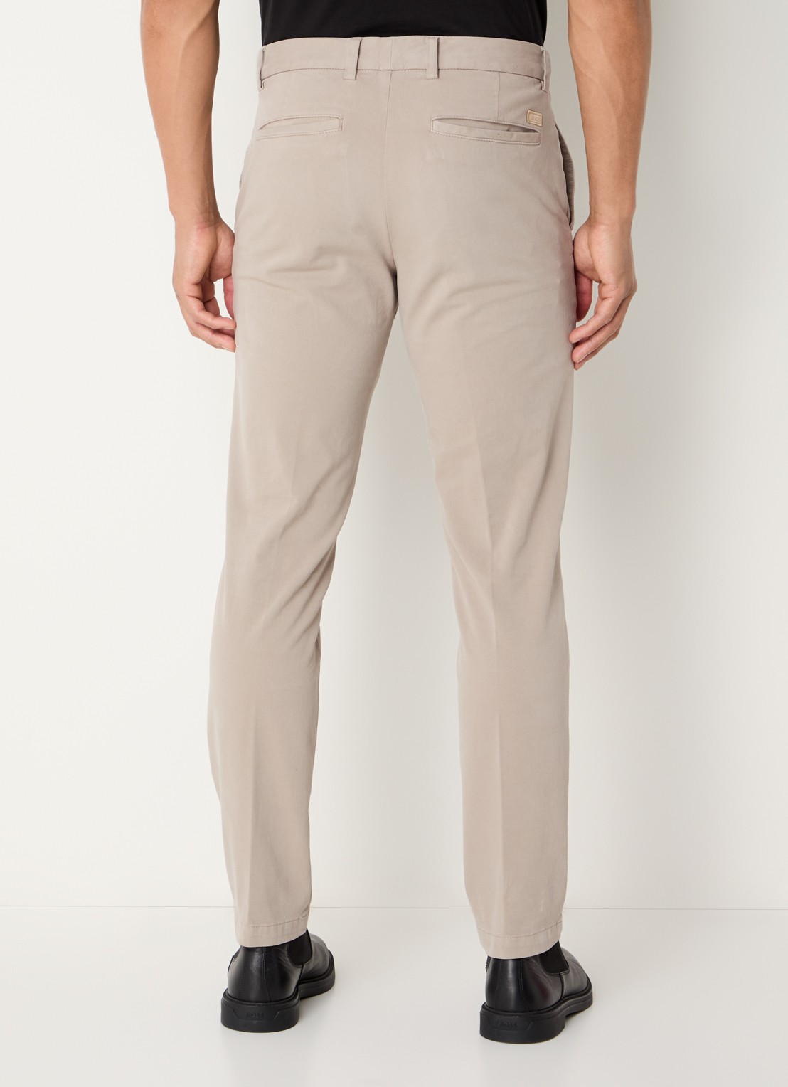 BOSS H-Kaiton1 slim fit chino met steekzakken - achterkant 5 open beige-294 / beige