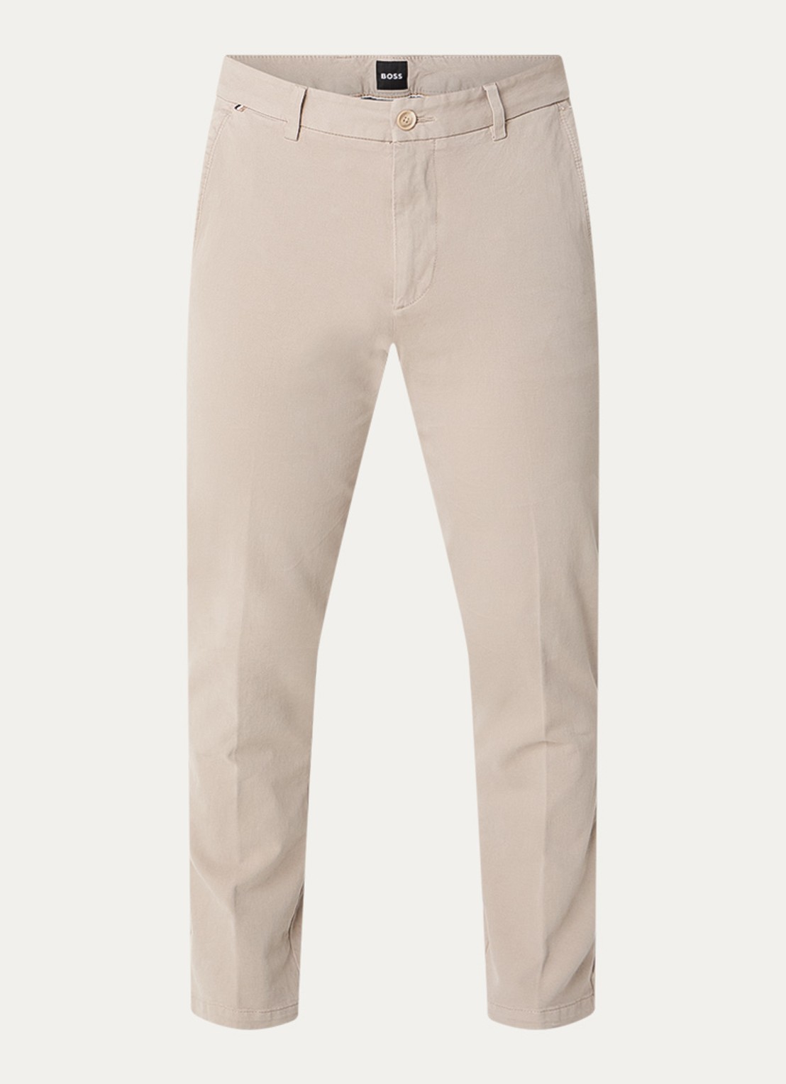 BOSS H-Kaiton1 slim fit chino met steekzakken - voorkant 3 open beige-294 / beige