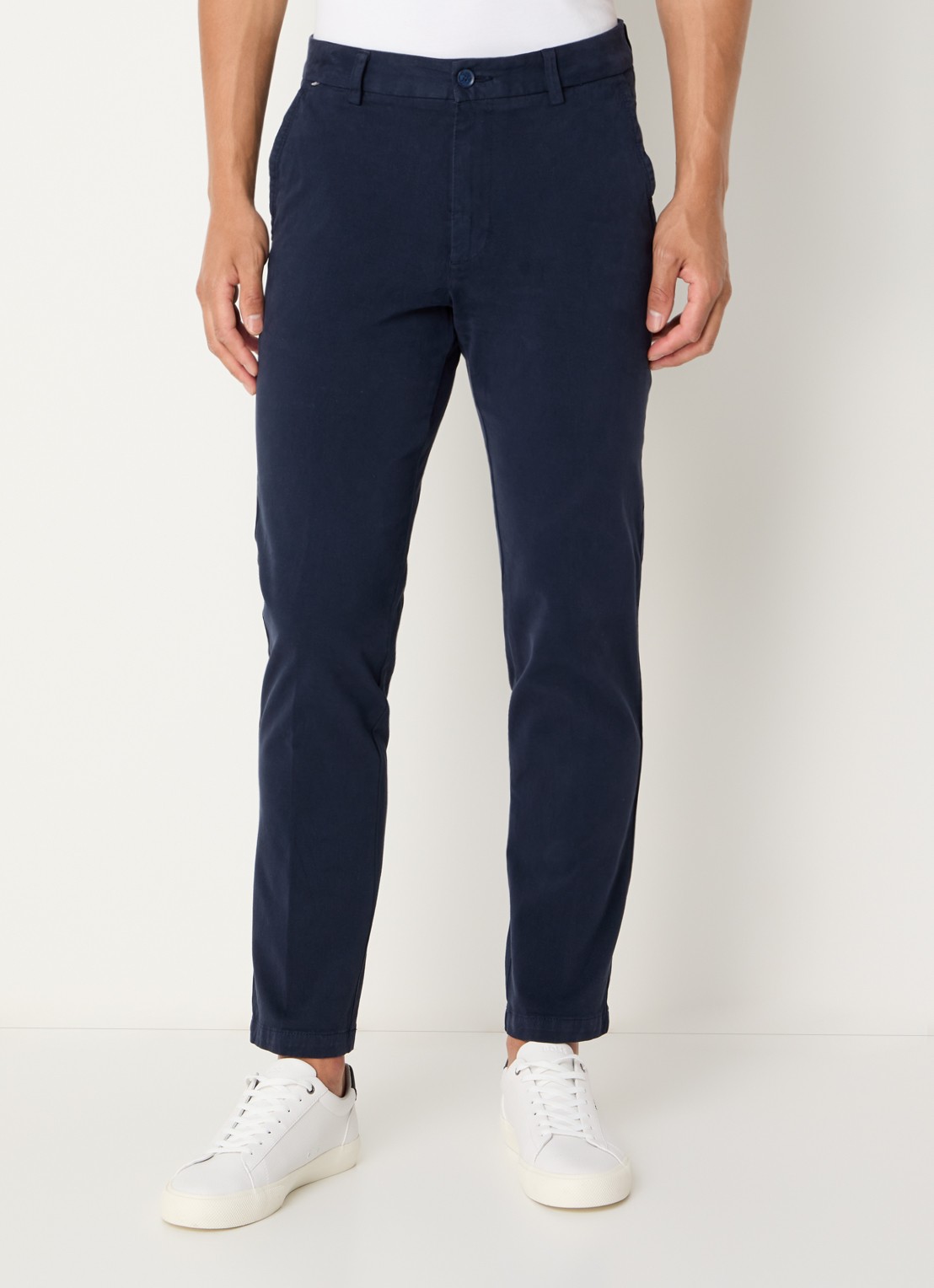 BOSS H-Kaiton1 slim fit chino met steekzakken - detail 4 dark blue-404 / blauw