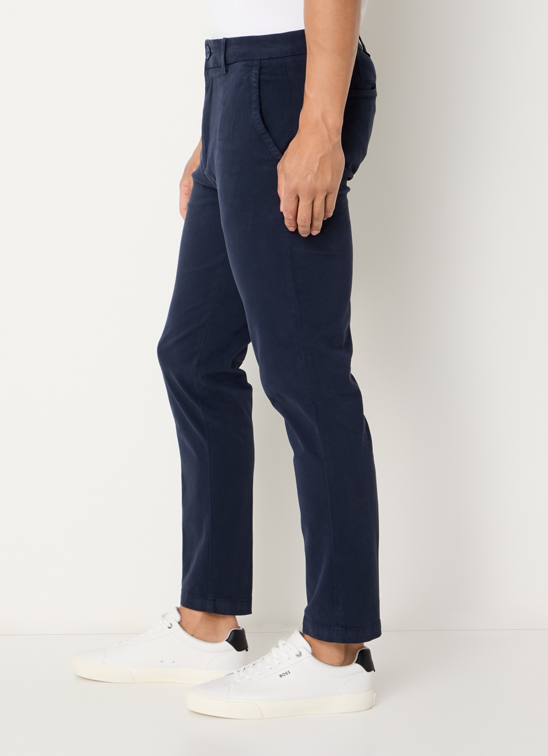BOSS H-Kaiton1 slim fit chino met steekzakken - detail 5 dark blue-404 / blauw