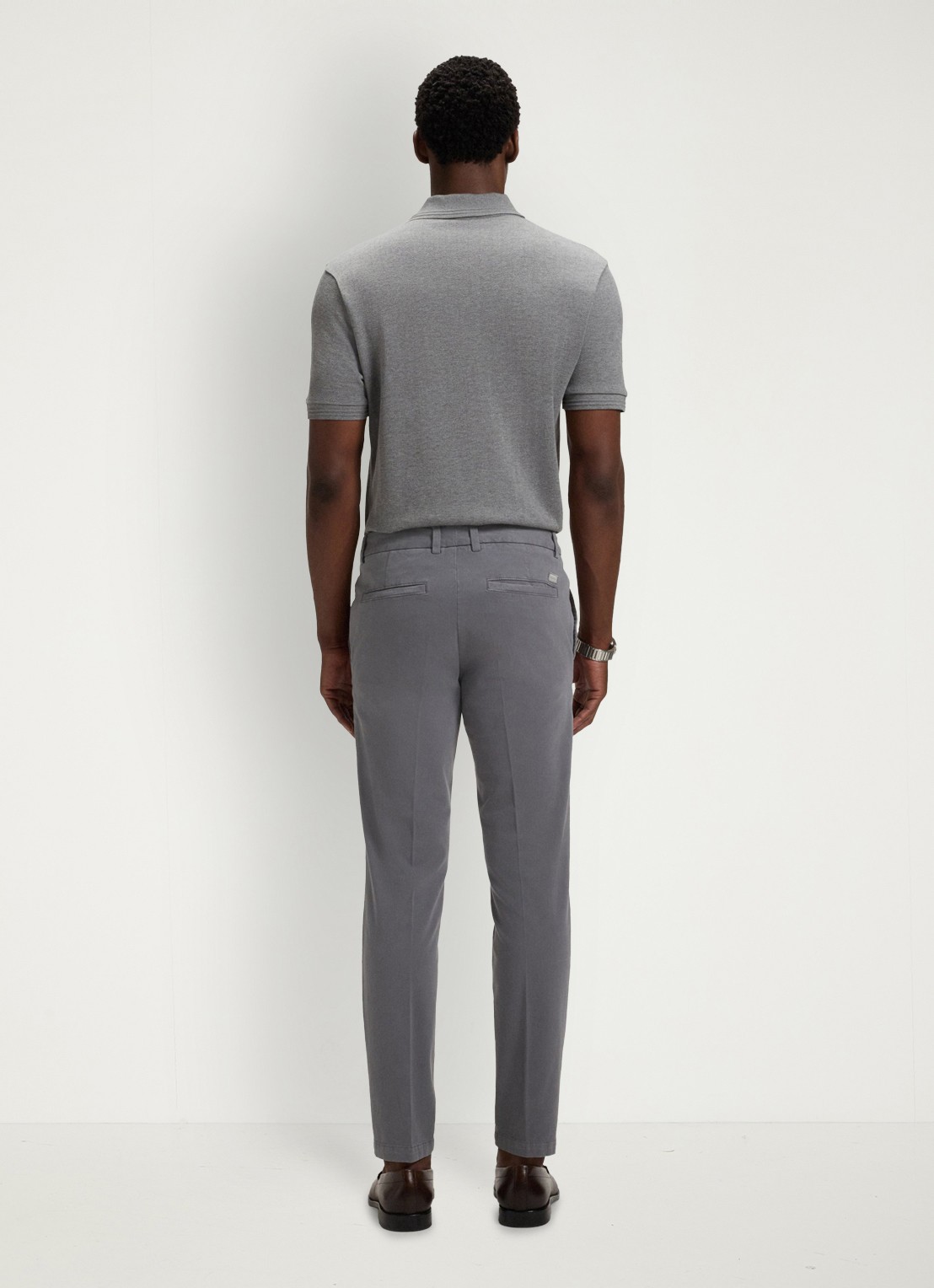 BOSS H-Kaiton1 slim fit chino met steekzakken - achterkant 6 dark grey-029 / grijs