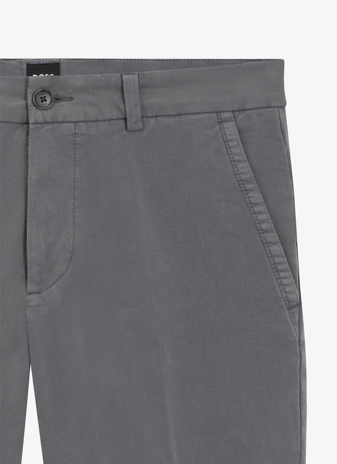 BOSS H-Kaiton1 slim fit chino met steekzakken - detail 2 dark grey-029 / grijs