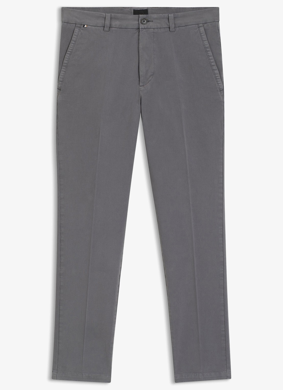 BOSS H-Kaiton1 slim fit chino met steekzakken - voorkant 4 dark grey-029 / grijs