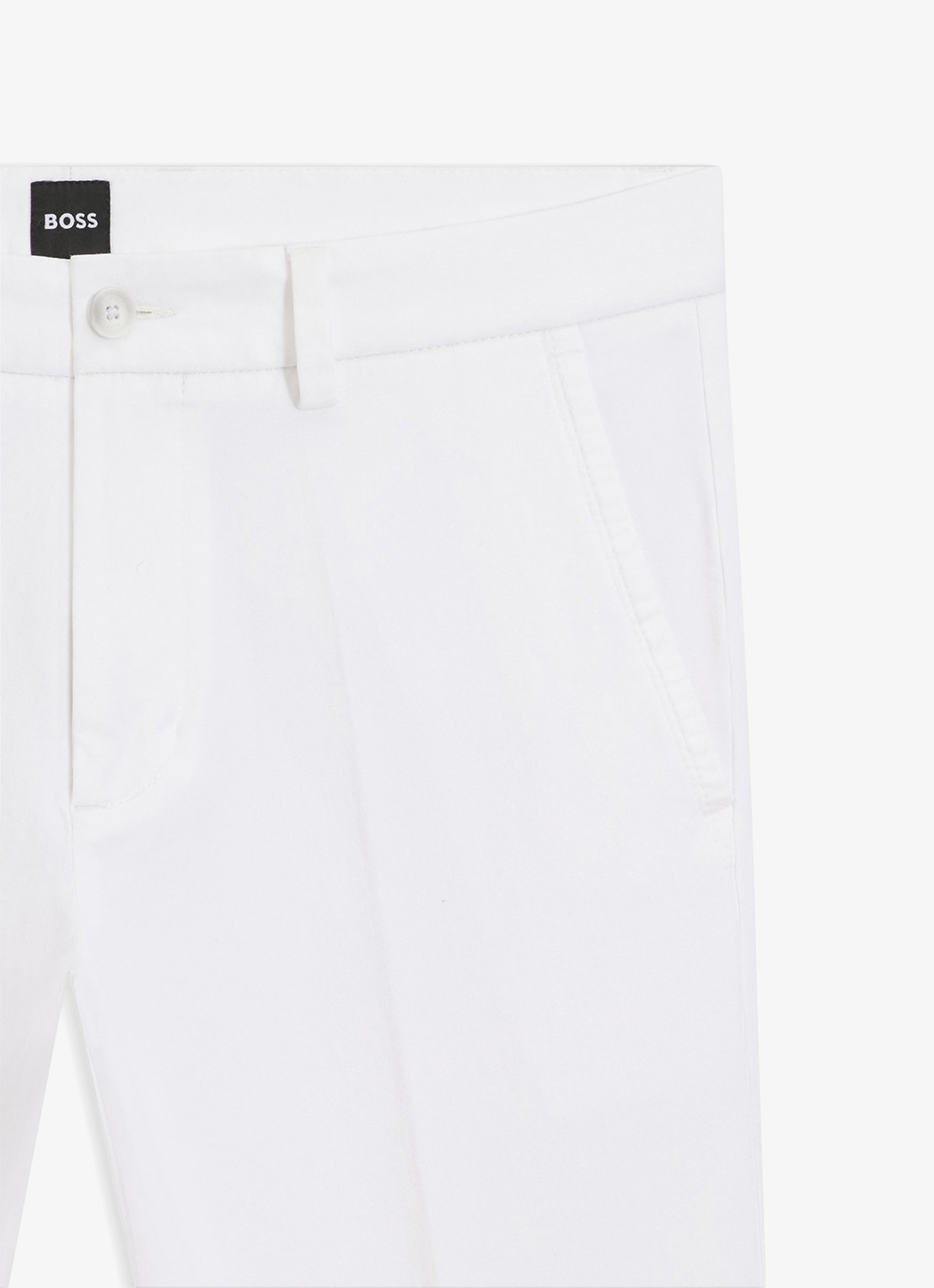 BOSS H-Kaiton1 slim fit chino met steekzakken - detail 5 white-100 / wit