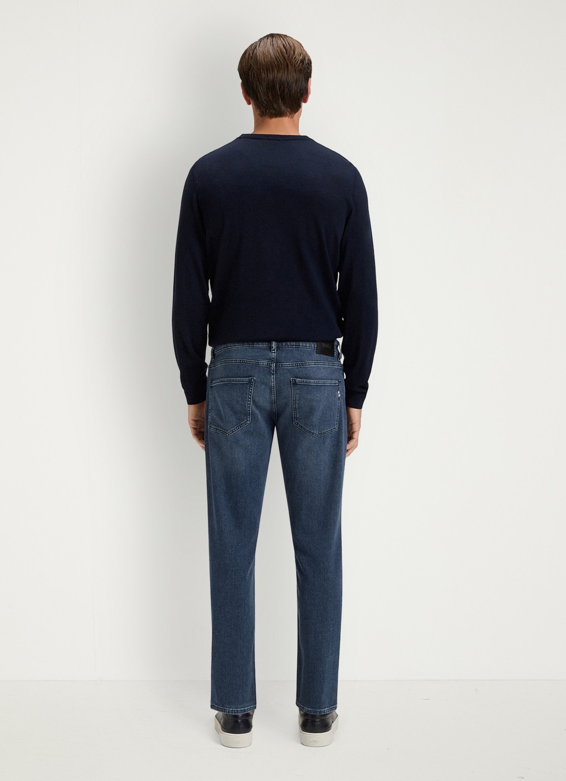 BOSS H-Re.Maine slim fit jeans met medium wassing - detail 4 indigo