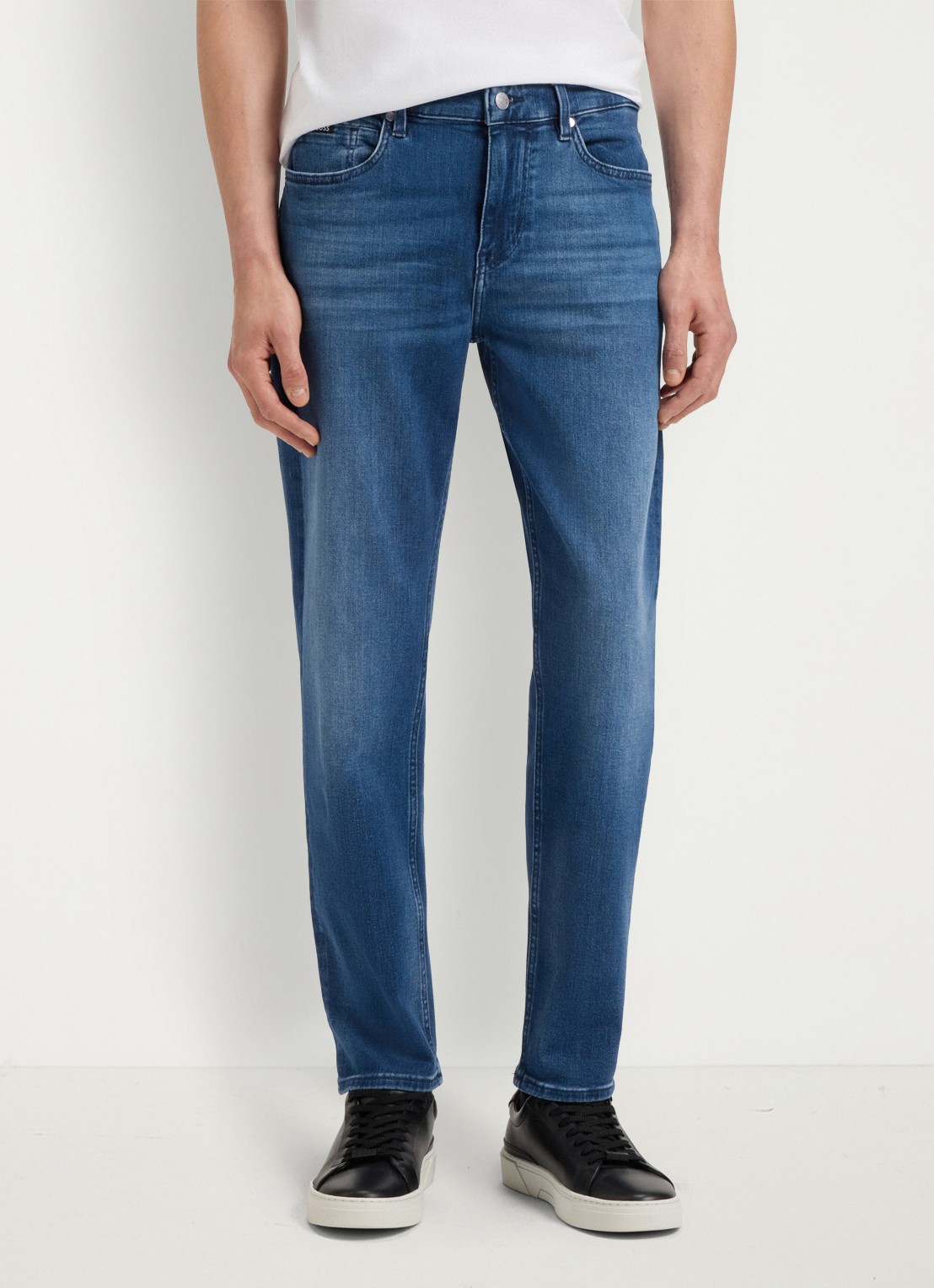 BOSS H-Re.Maine straight leg jeans met medium wassing - detail 4 indigo