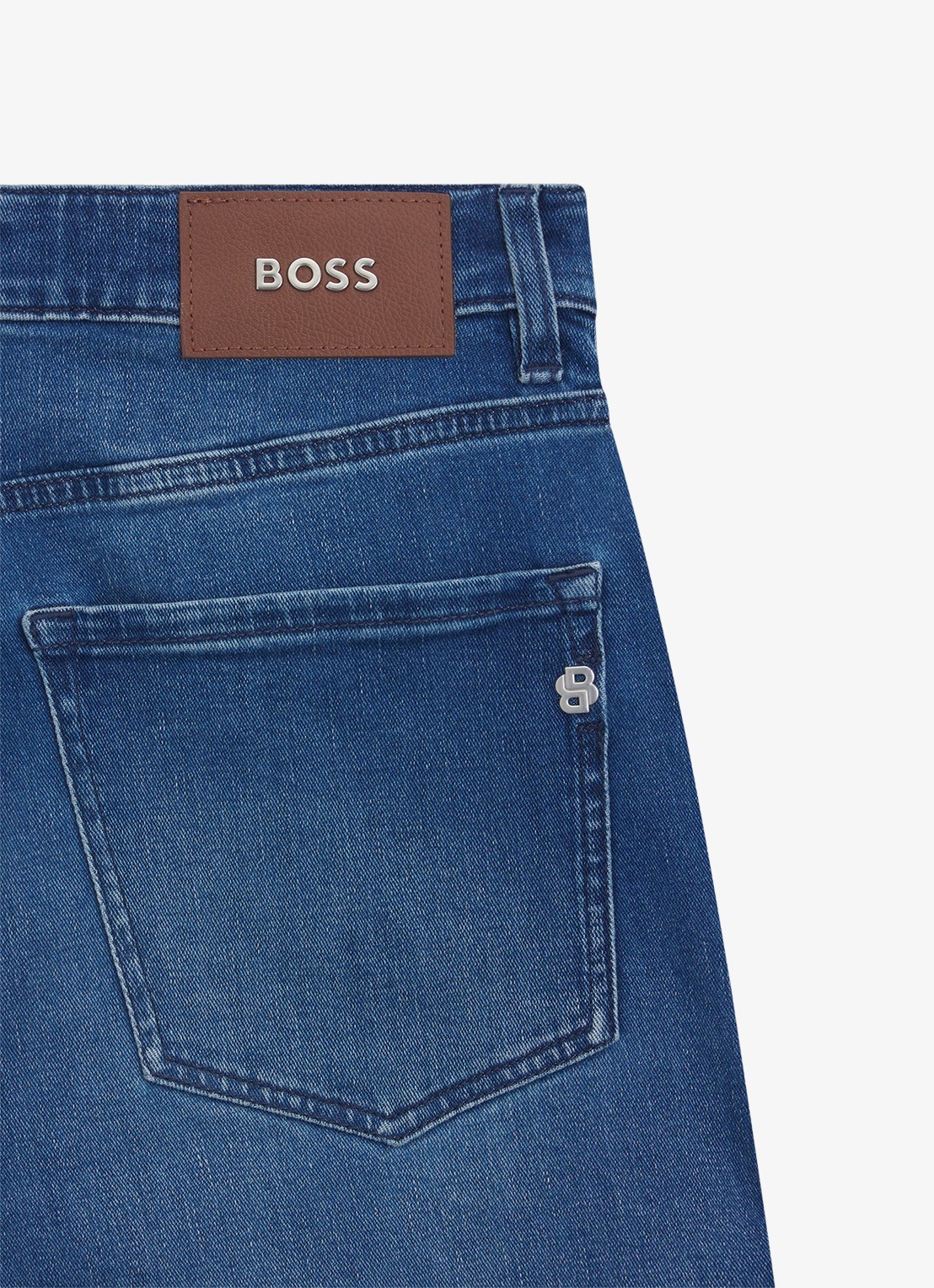 BOSS H-Re.Maine straight leg jeans met medium wassing - detail 5 indigo