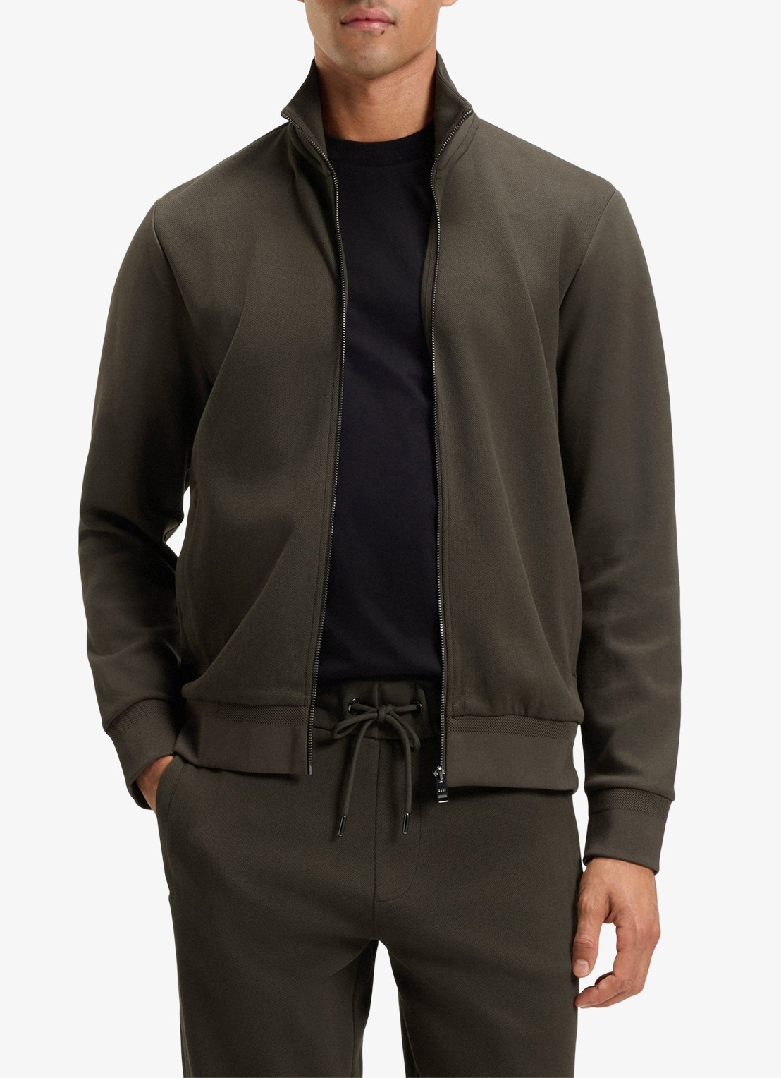 BOSS H-Shepherd sweatvest met steekzakken  - detail 3 groen