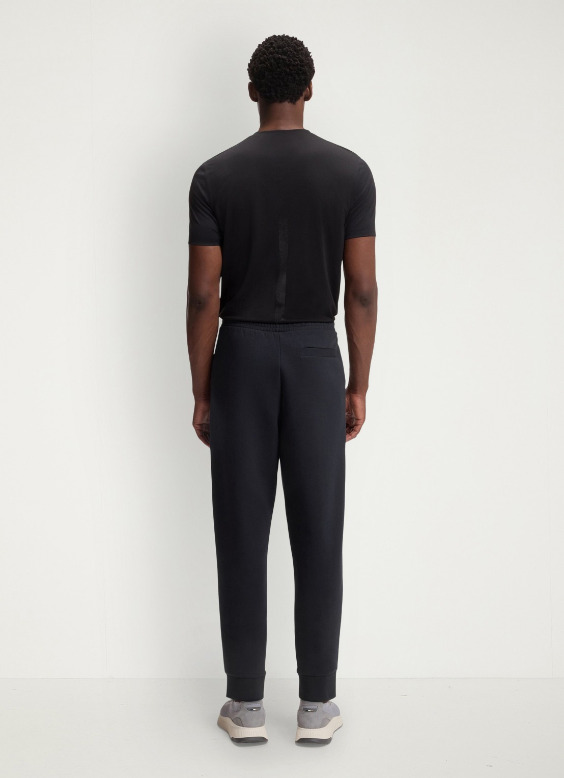 BOSS Hadiko tapered fit joggingbroek met steekzakken - achterkant 5 donkerblauw