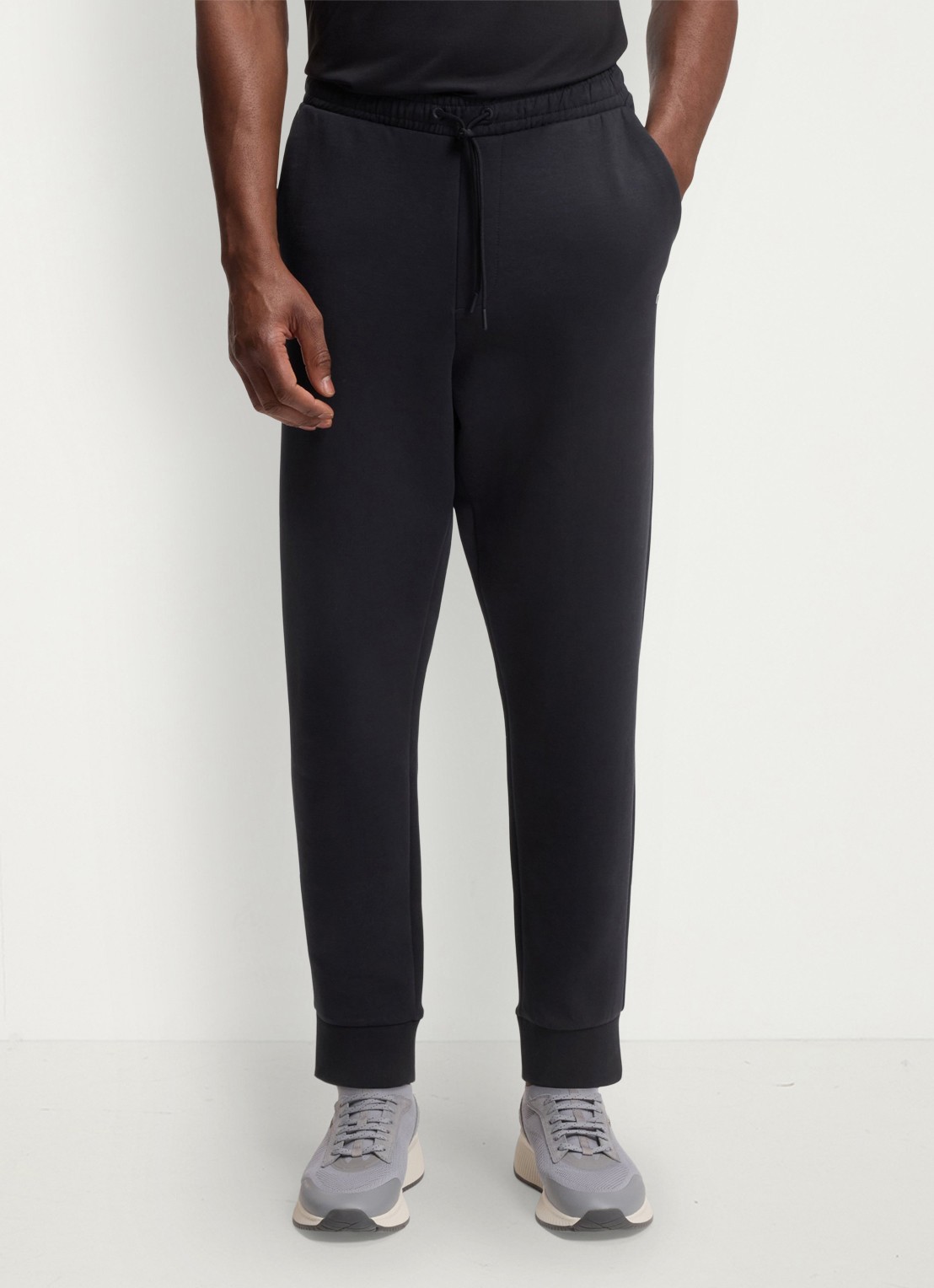 BOSS Hadiko tapered fit joggingbroek met steekzakken - detail 3 donkerblauw