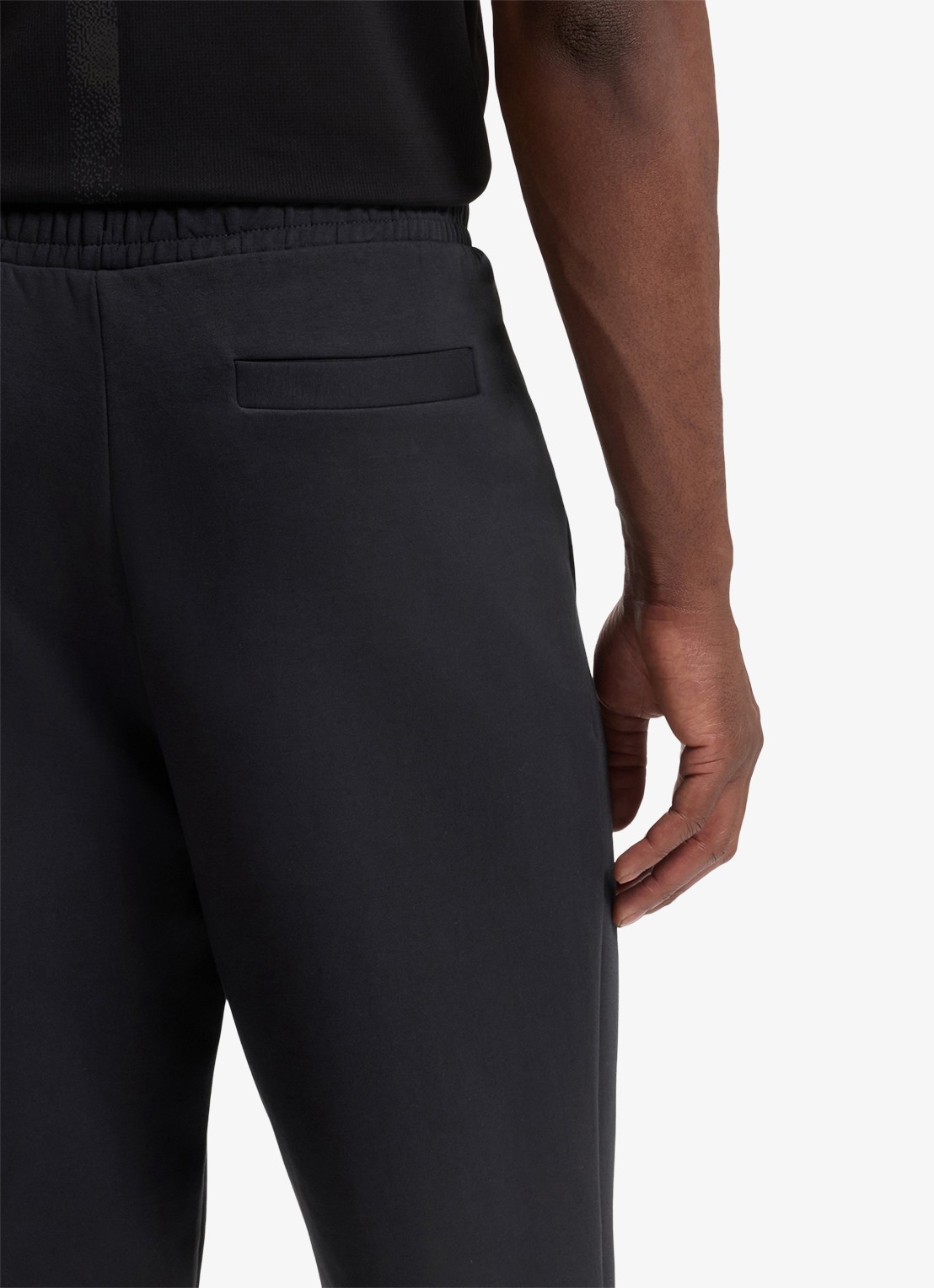 BOSS Hadiko tapered fit joggingbroek met steekzakken - detail 4 donkerblauw