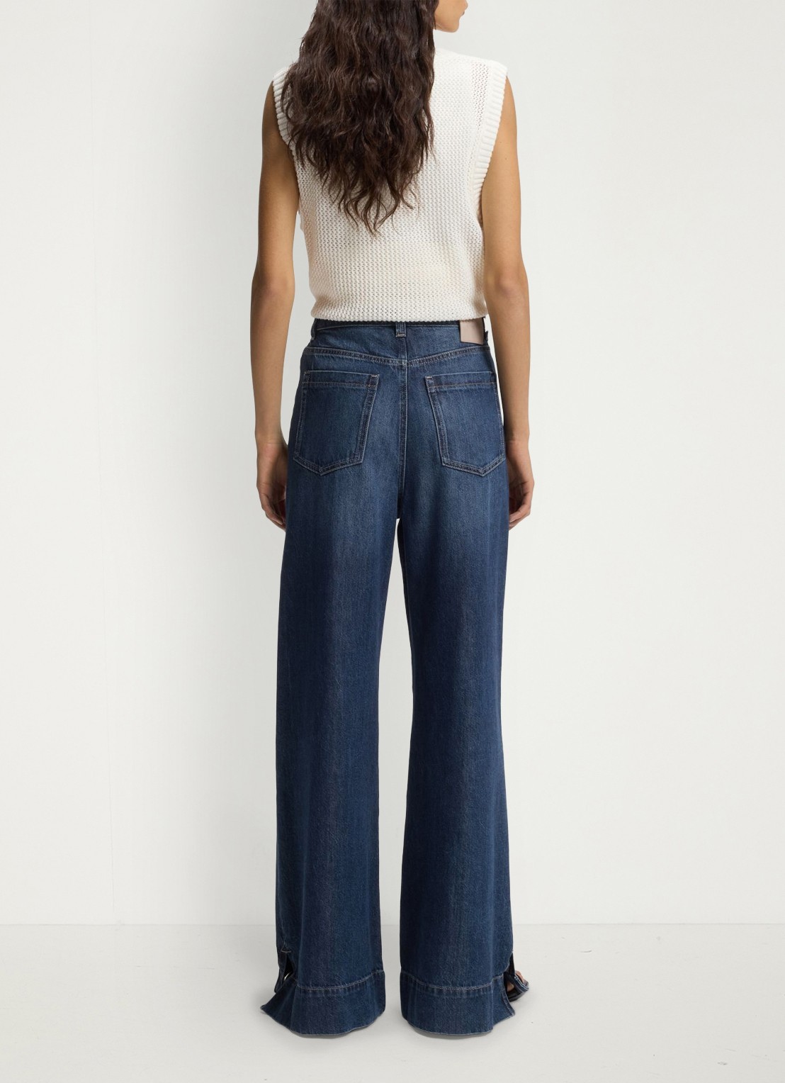 BOSS High waist flared jeans in donkere wassing - achterkant 5 indigo