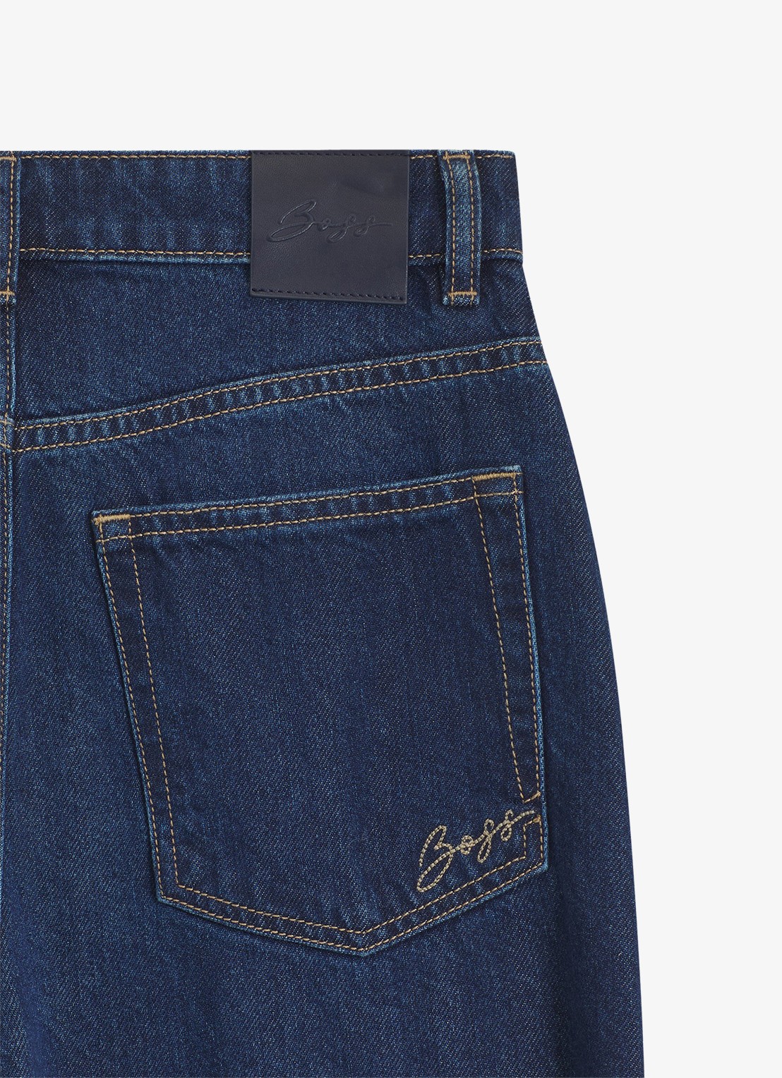 BOSS High waist flared jeans met medium wassing - detail medium blue-428 / blauw