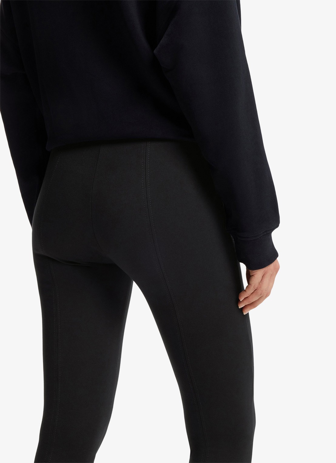BOSS High waist skinny fit broek - detail 4 zwart