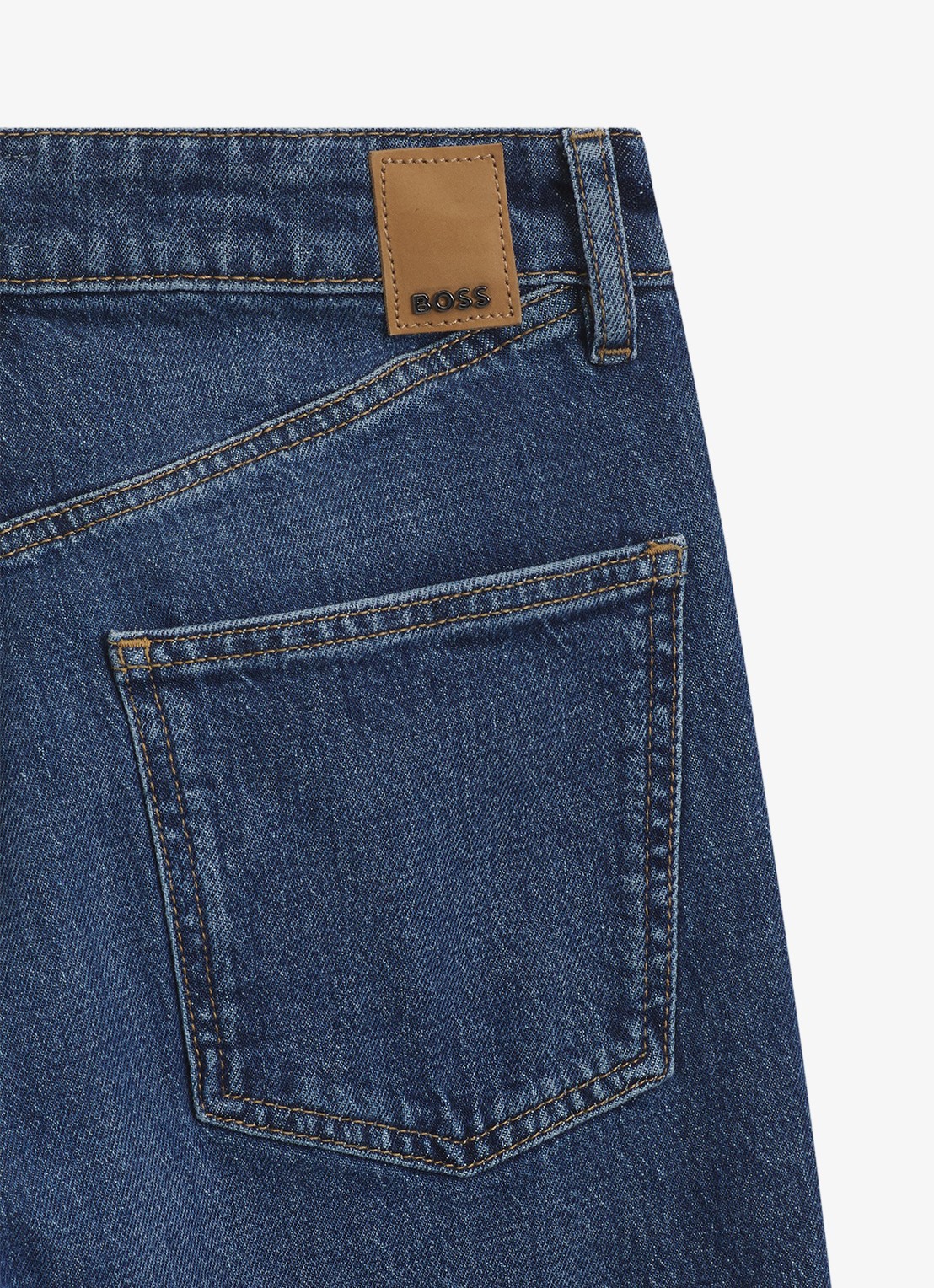 BOSS High waist slim fit jeans met donkere wassing - detail 6 denim