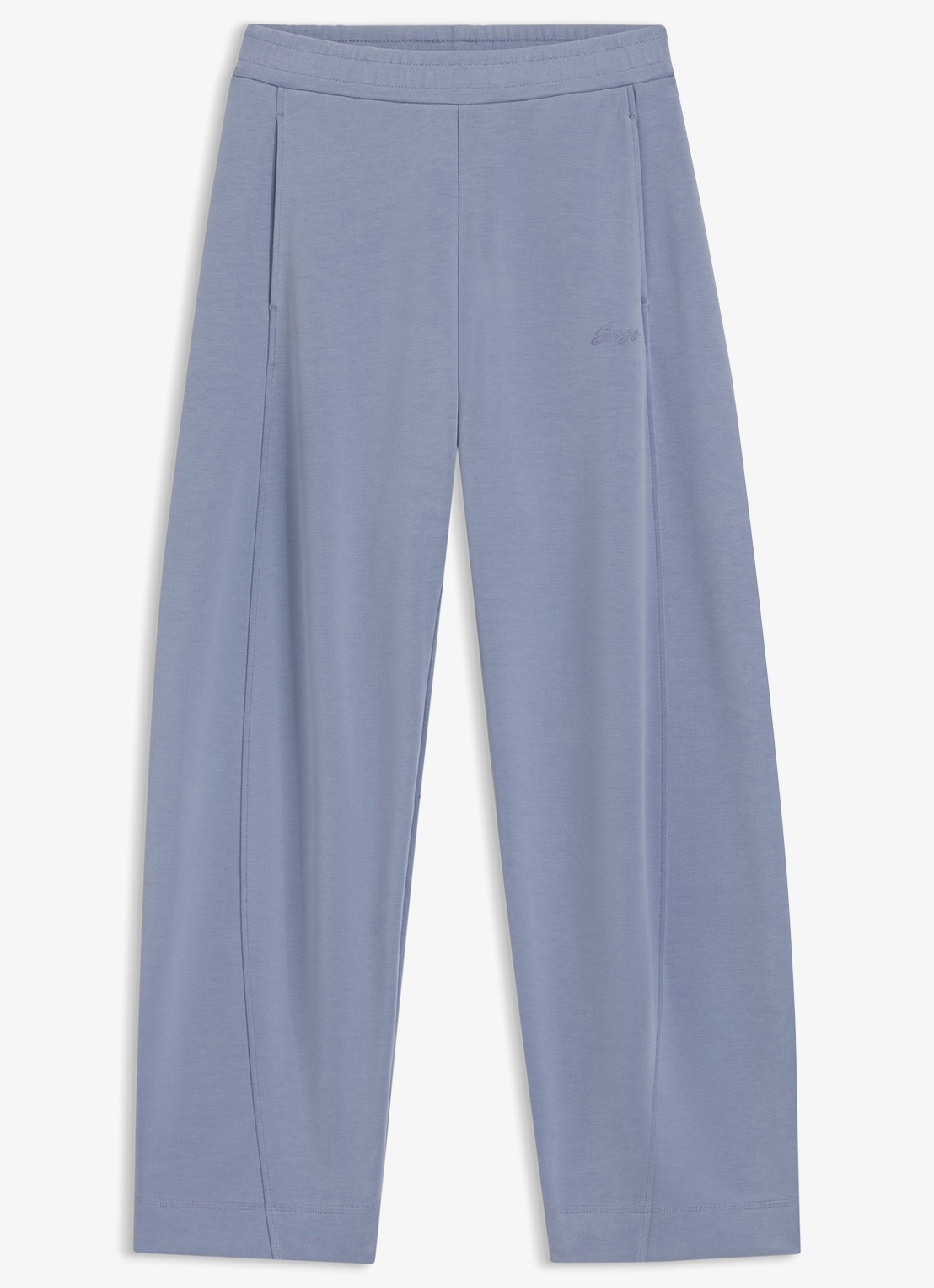 BOSS High waist wide fit joggingbroek met steekzakken - voorkant 2 bright blue-431 / blauw