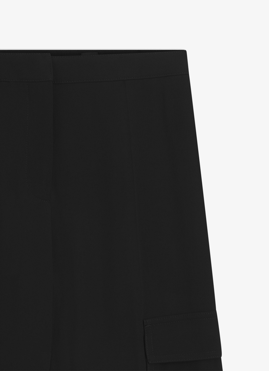 BOSS High waist wide fit pantalon met klepzakken - detail 5 zwart