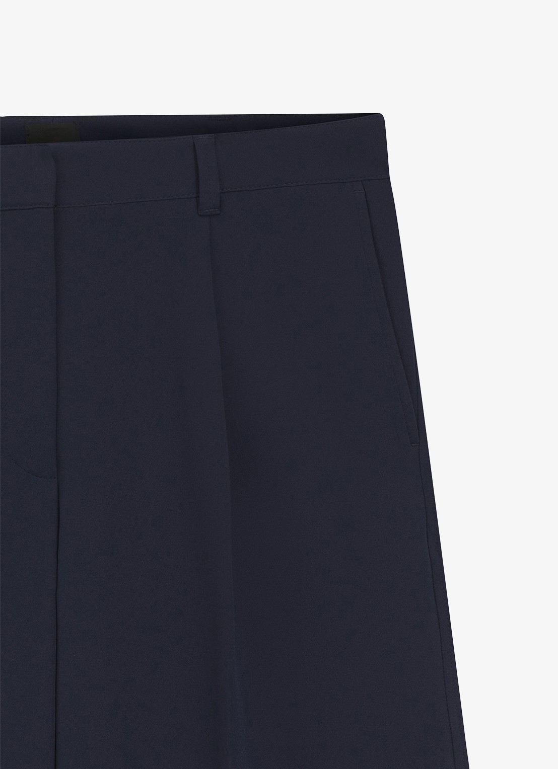 BOSS High waist wide fit pantalon met steekzakken - detail 5 donkerblauw