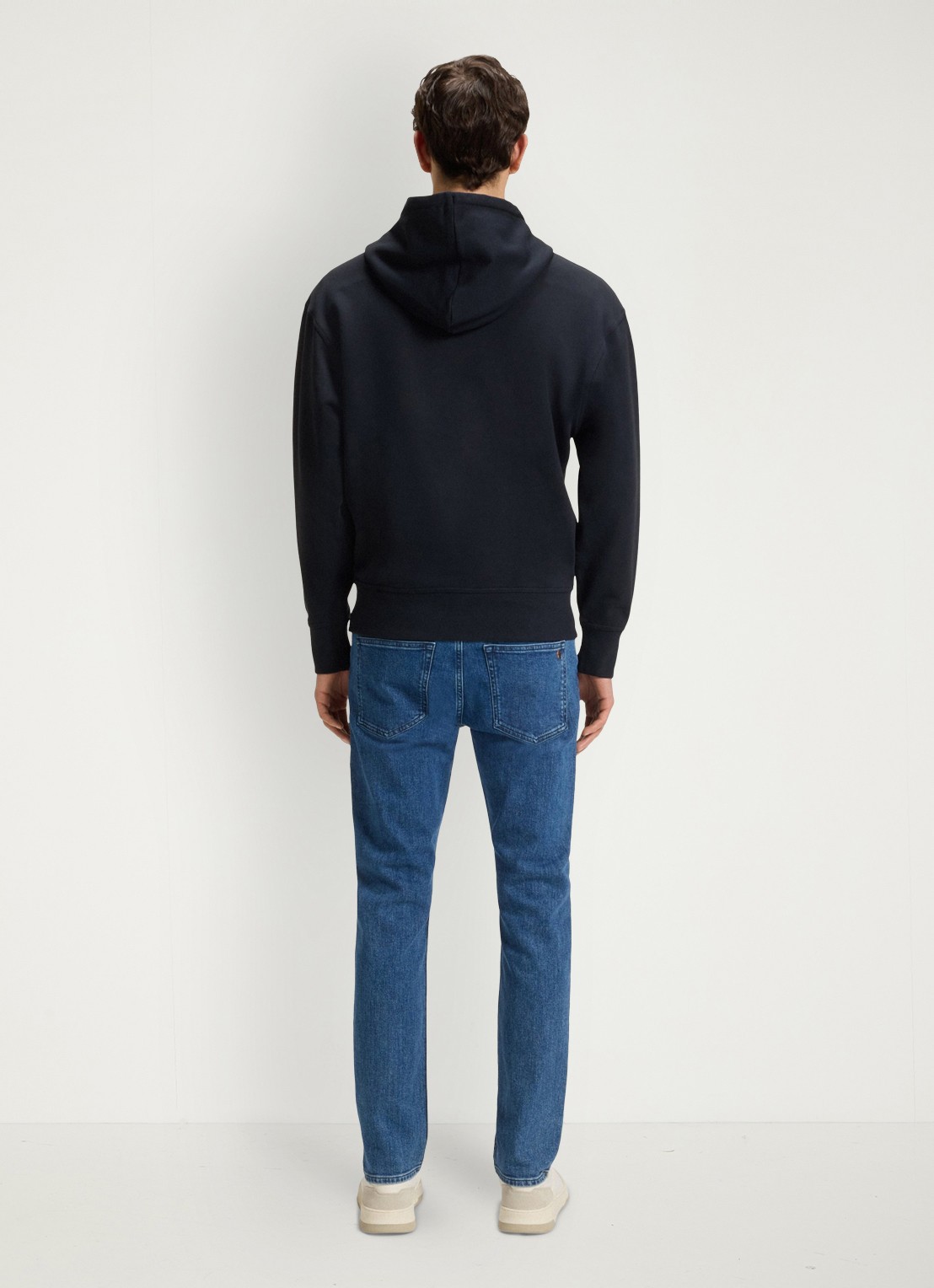 BOSS Hoodie met logo - achterkant donkerblauw