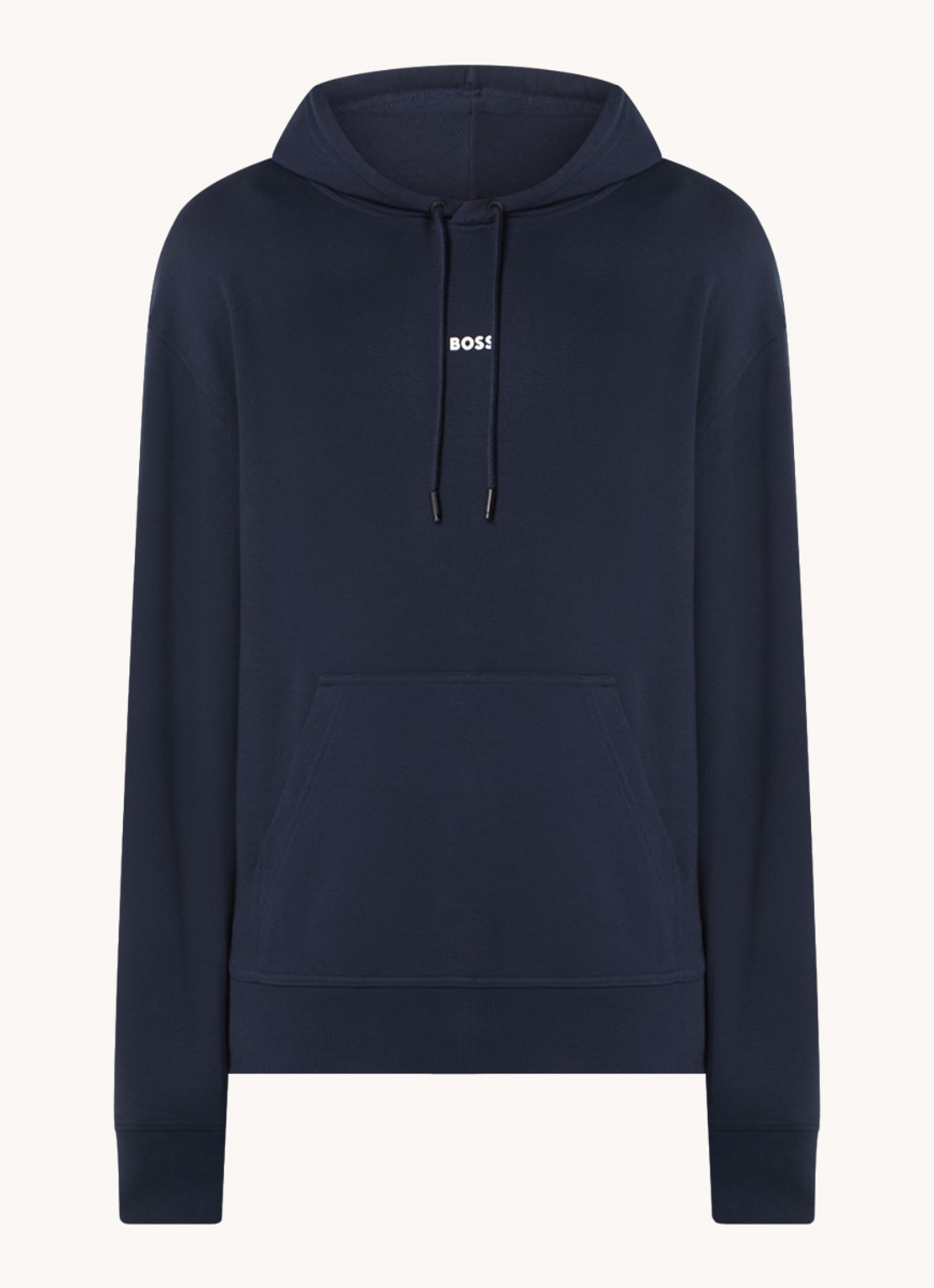 BOSS Hoodie met logo - voorkant 5 donkerblauw