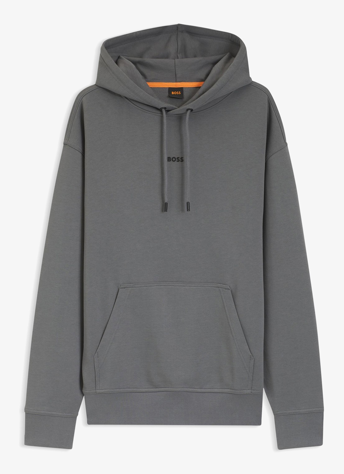 BOSS Hoodie met logo - voorkant 4 donkergrijs