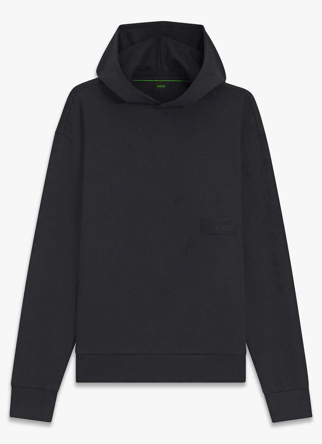 BOSS Hoodie met logo - voorkant donkerblauw