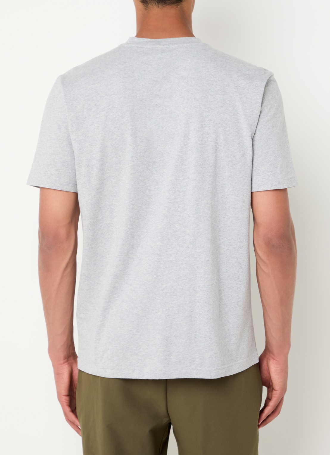 BOSS Iconic Zone T-shirt met logoprint - achterkant grijsmele