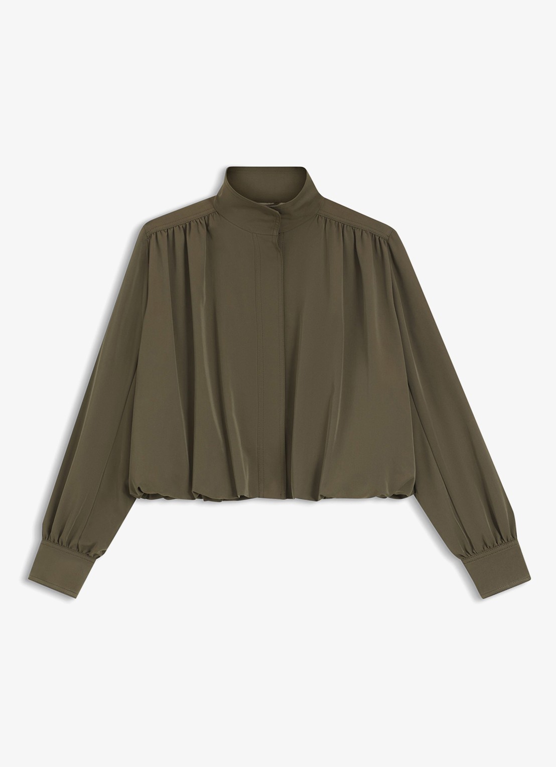 BOSS Jack met geplooid detail - voorkant khaki