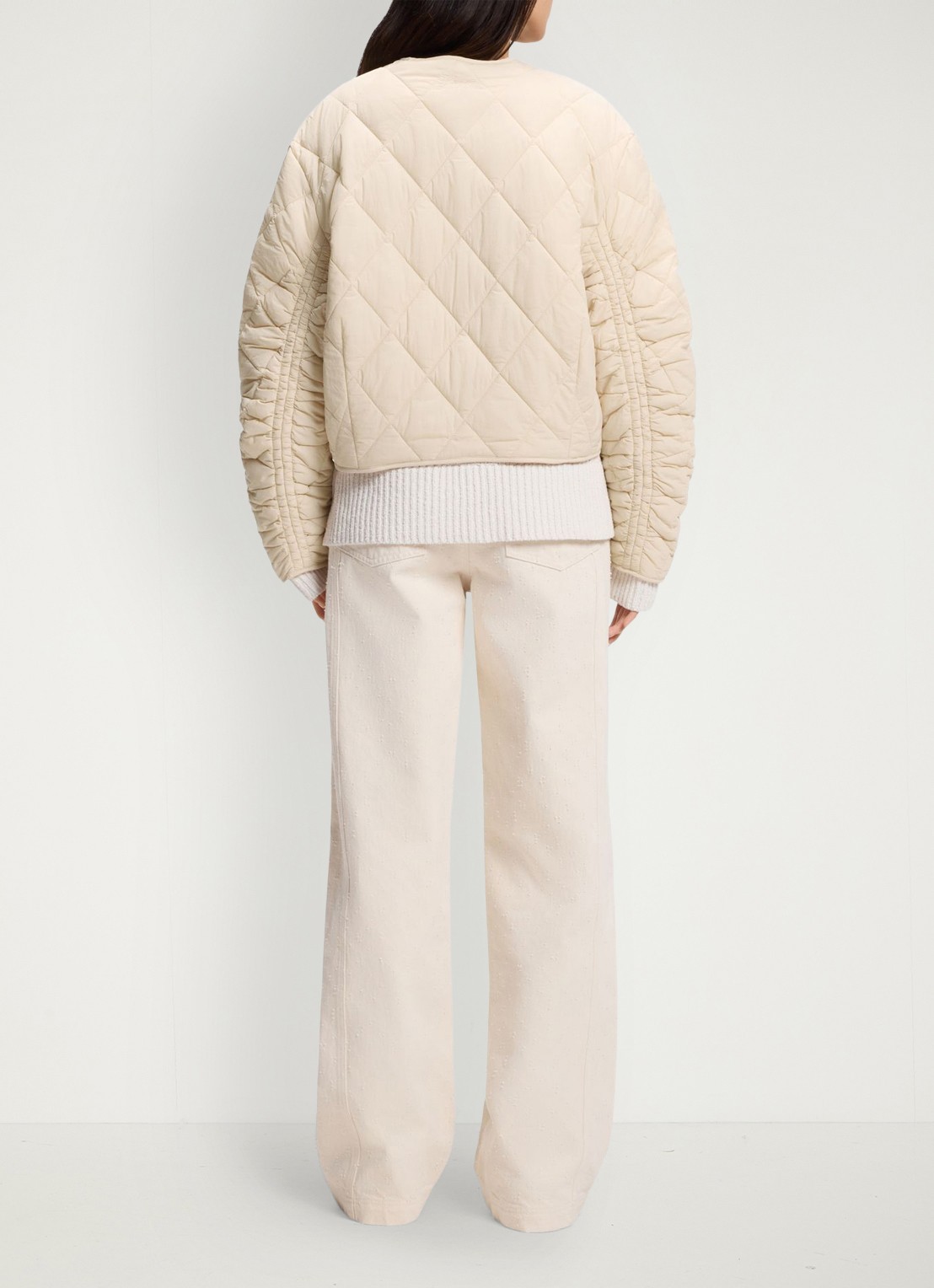 BOSS Jack met quilt patroon - achterkant 3 beige