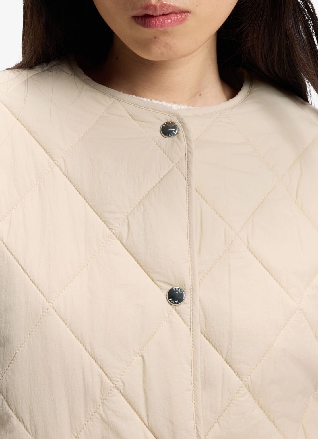 BOSS Jack met quilt patroon - detail 5 beige