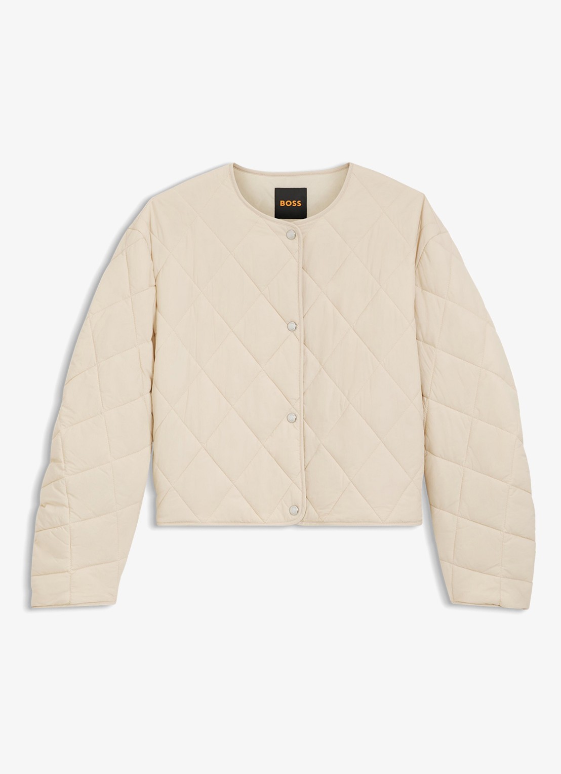 BOSS Jack met quilt patroon - voorkant beige