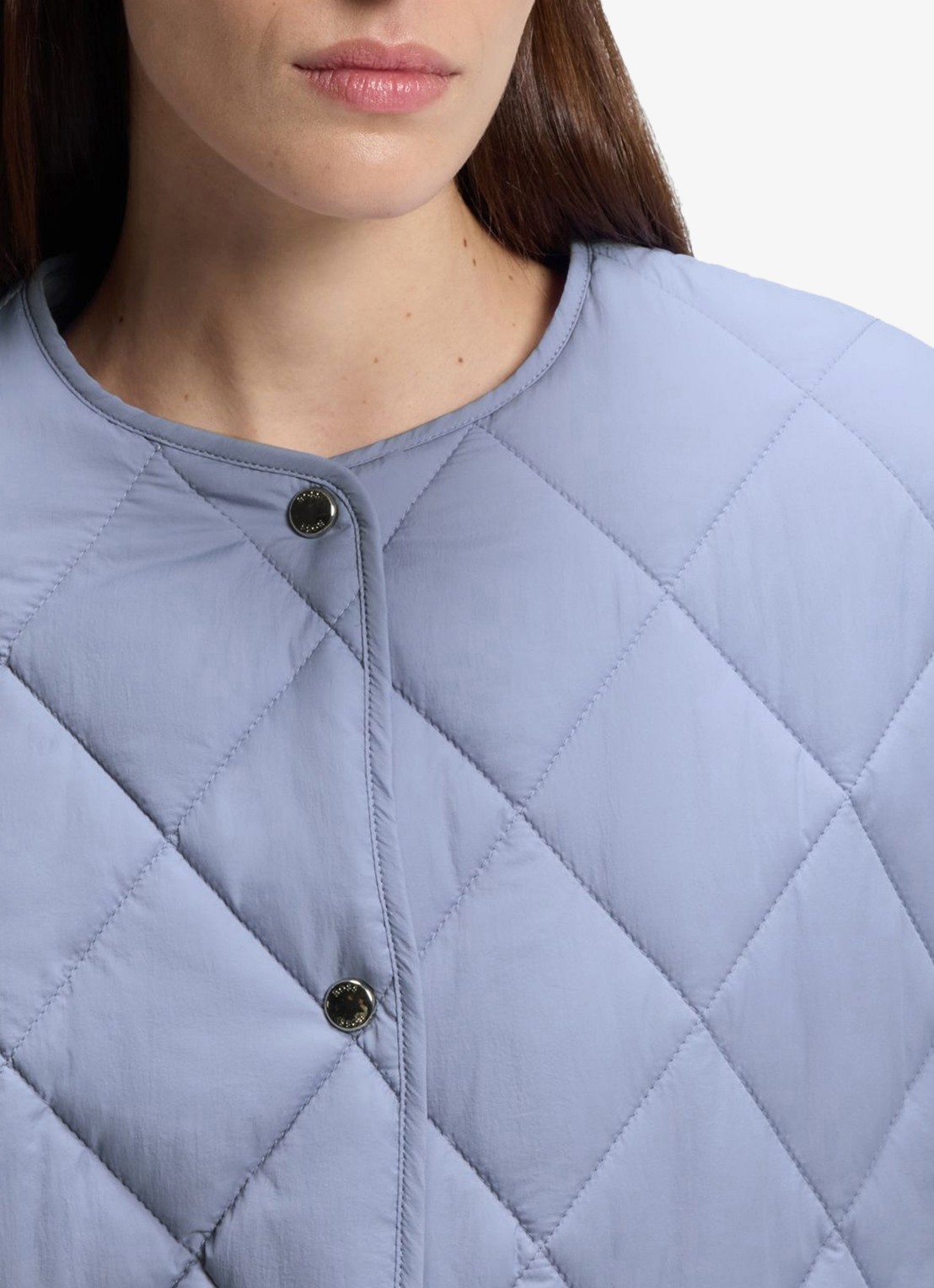 BOSS Jack met quilt patroon - detail 5 blauwgrijs