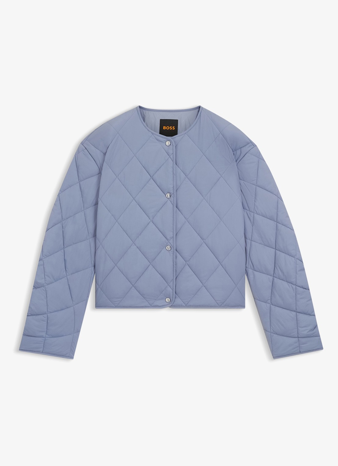 BOSS Jack met quilt patroon - voorkant blauwgrijs