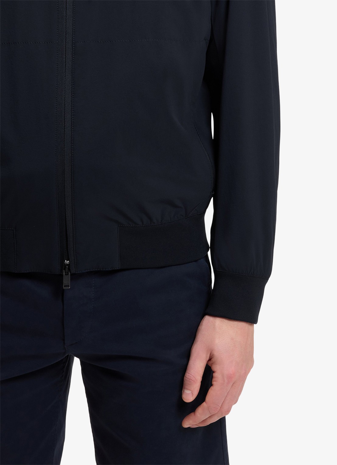 BOSS Jack met steekzakken en logo - detail 3 donkerblauw