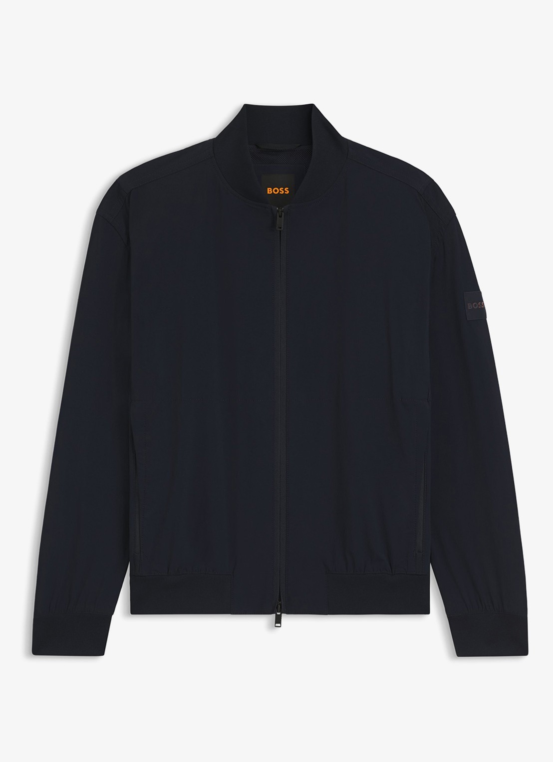 BOSS Jack met steekzakken en logo - voorkant 4 donkerblauw