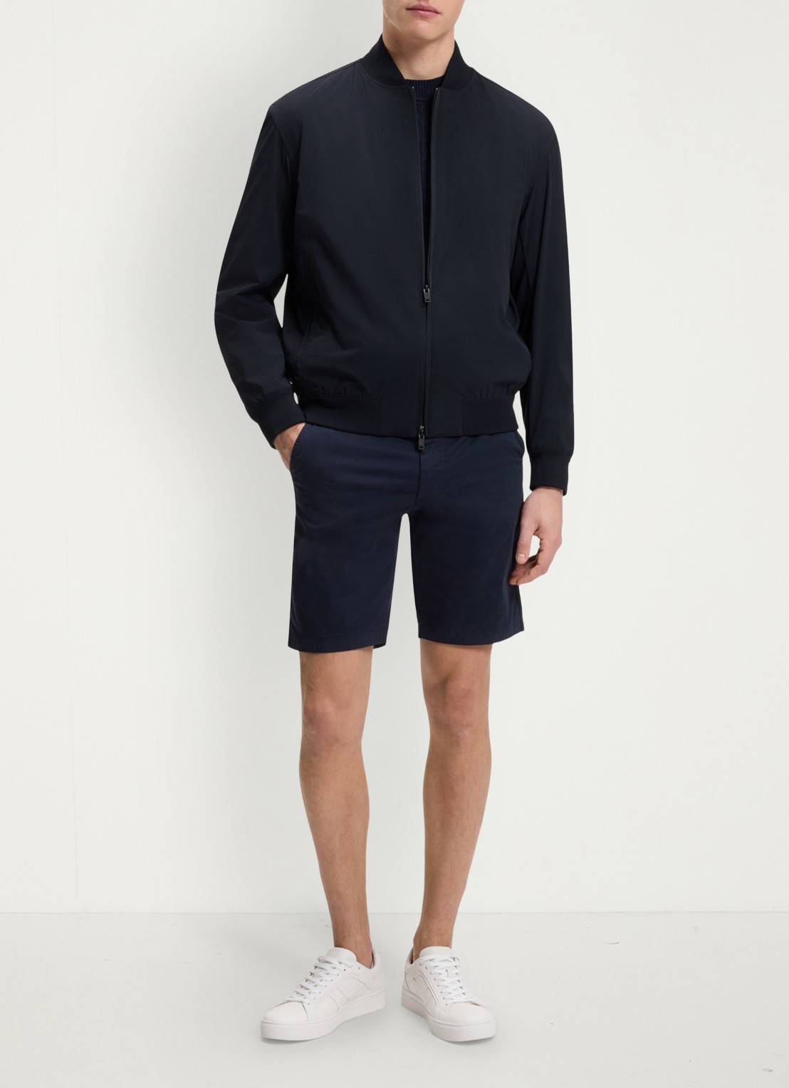 BOSS Jack met steekzakken en logo - voorkant 5 donkerblauw