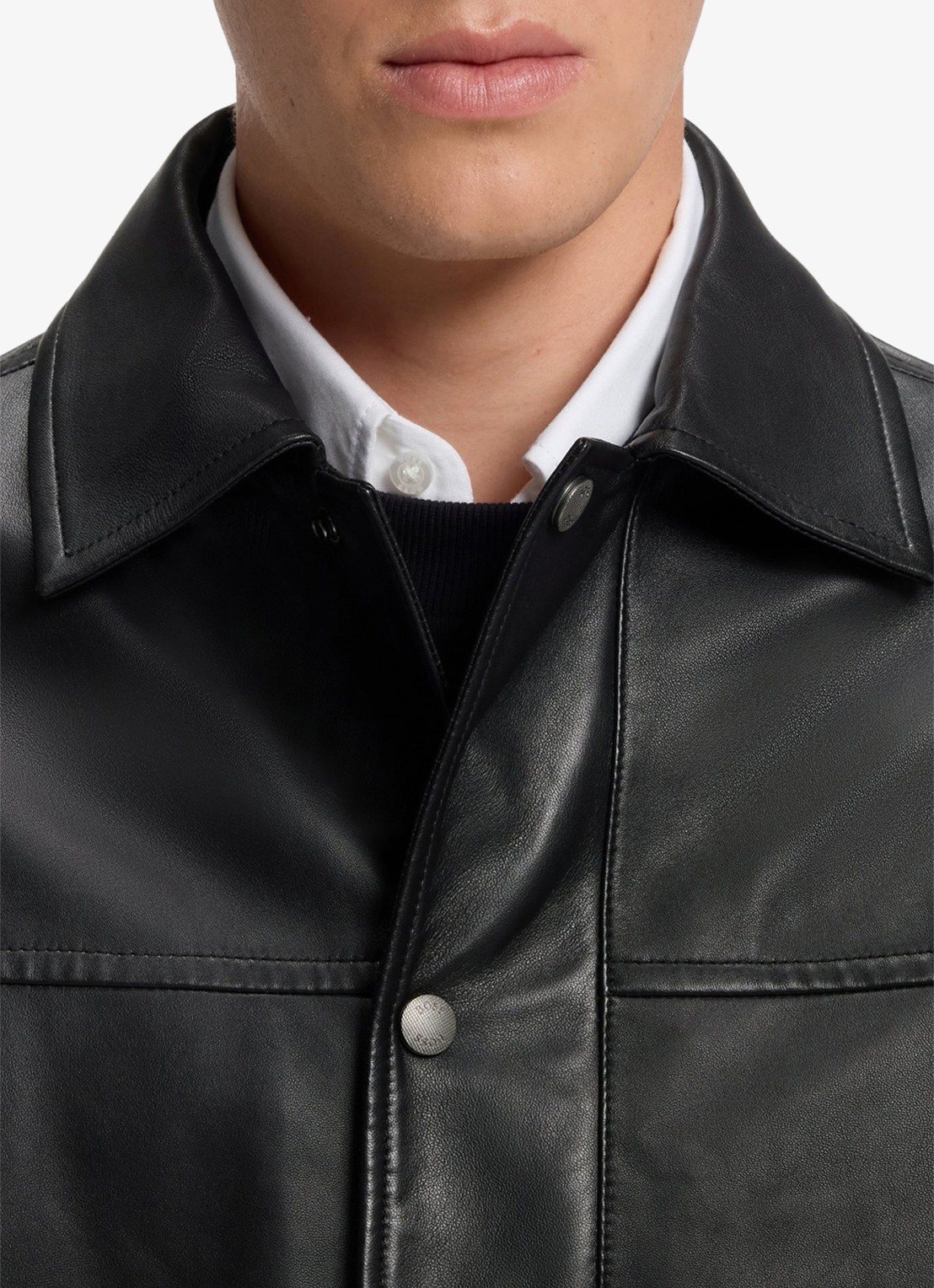 BOSS Jack van leer - detail 4 zwart