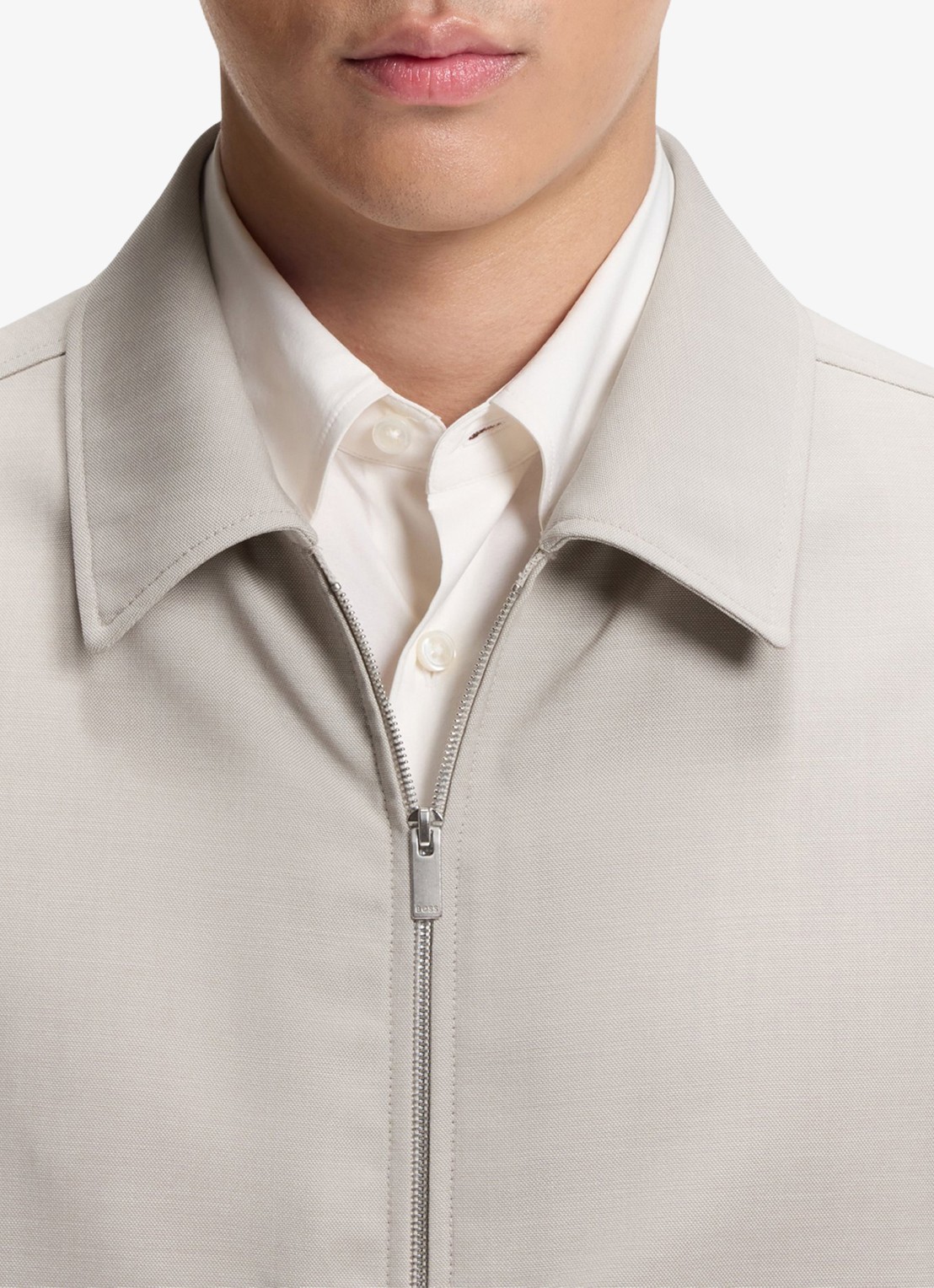 BOSS Jack van scheerwol met steekzakken - detail 4 beige