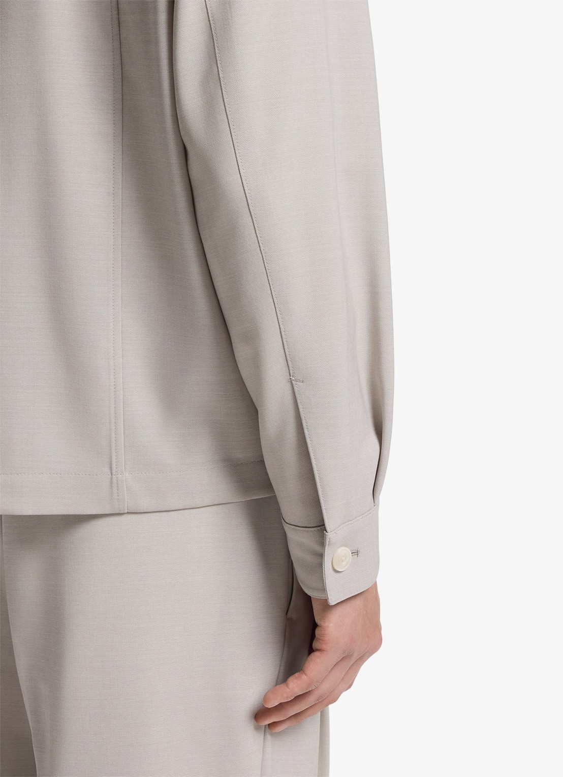 BOSS Jack van scheerwol met steekzakken - detail 5 beige