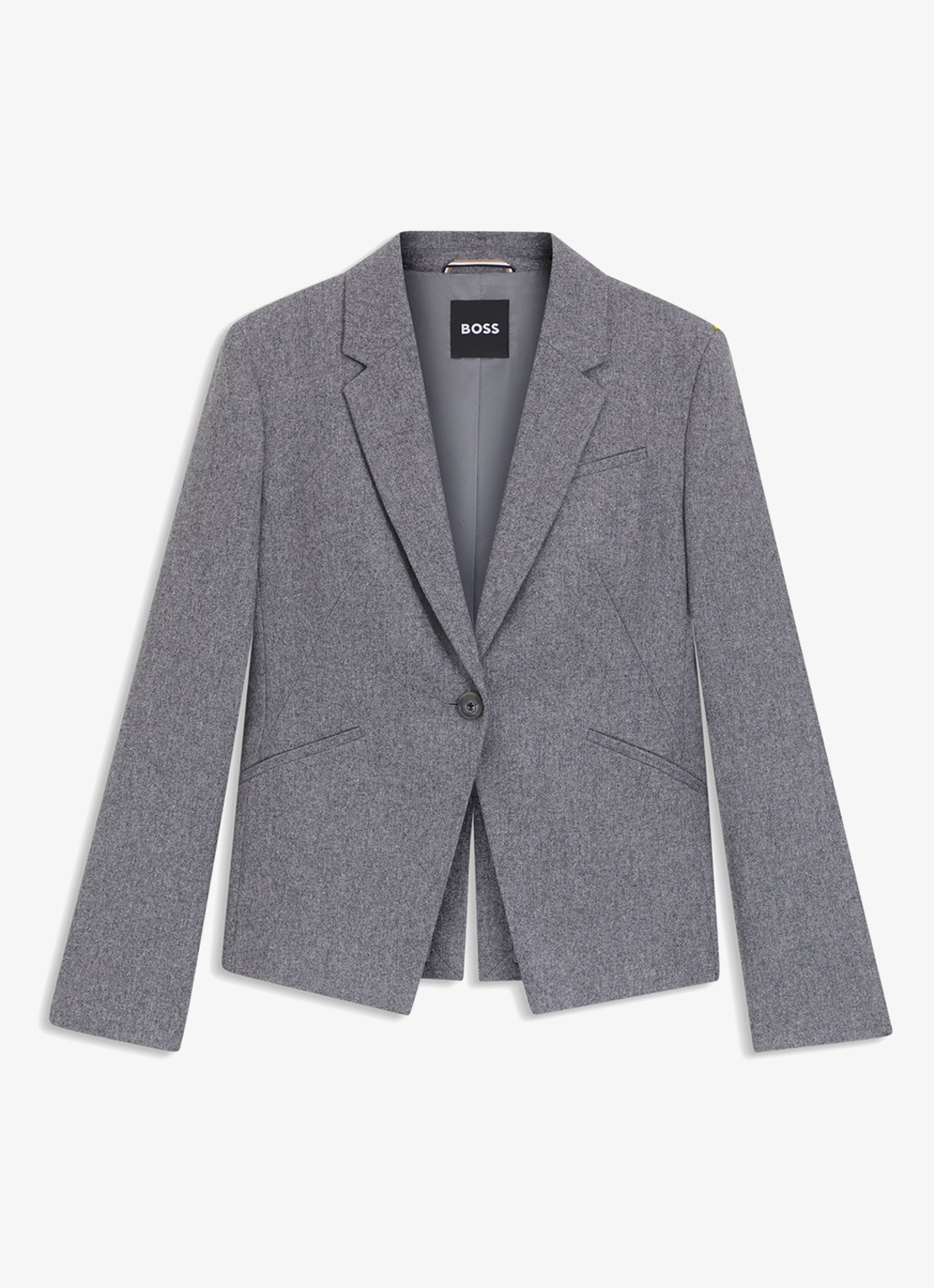 BOSS Jia blazer met paspelzakken - voorkant light/pastel grey-058 / grijs