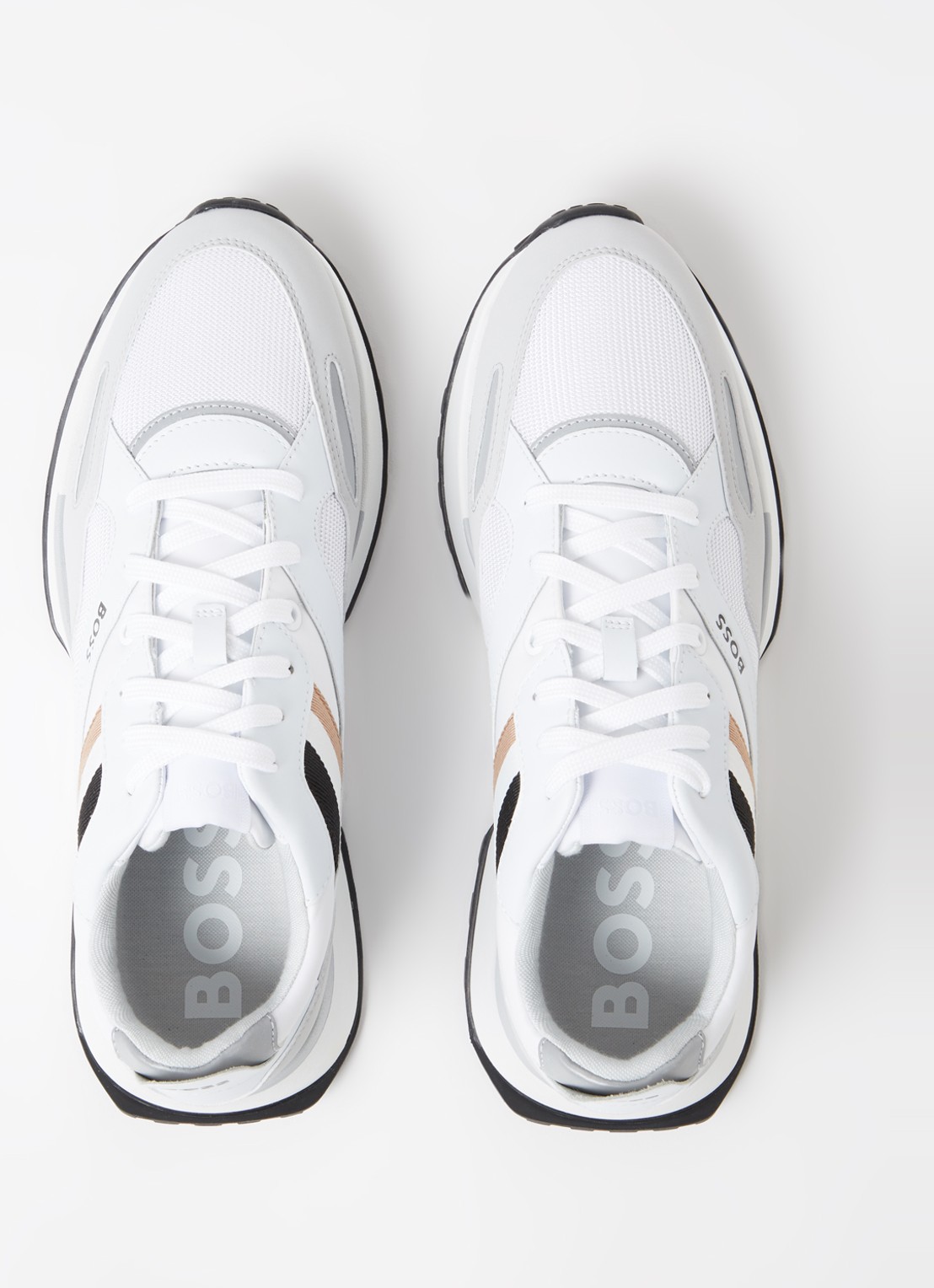 BOSS Jonah sneaker met mesh details - detail 4 gebroken wit