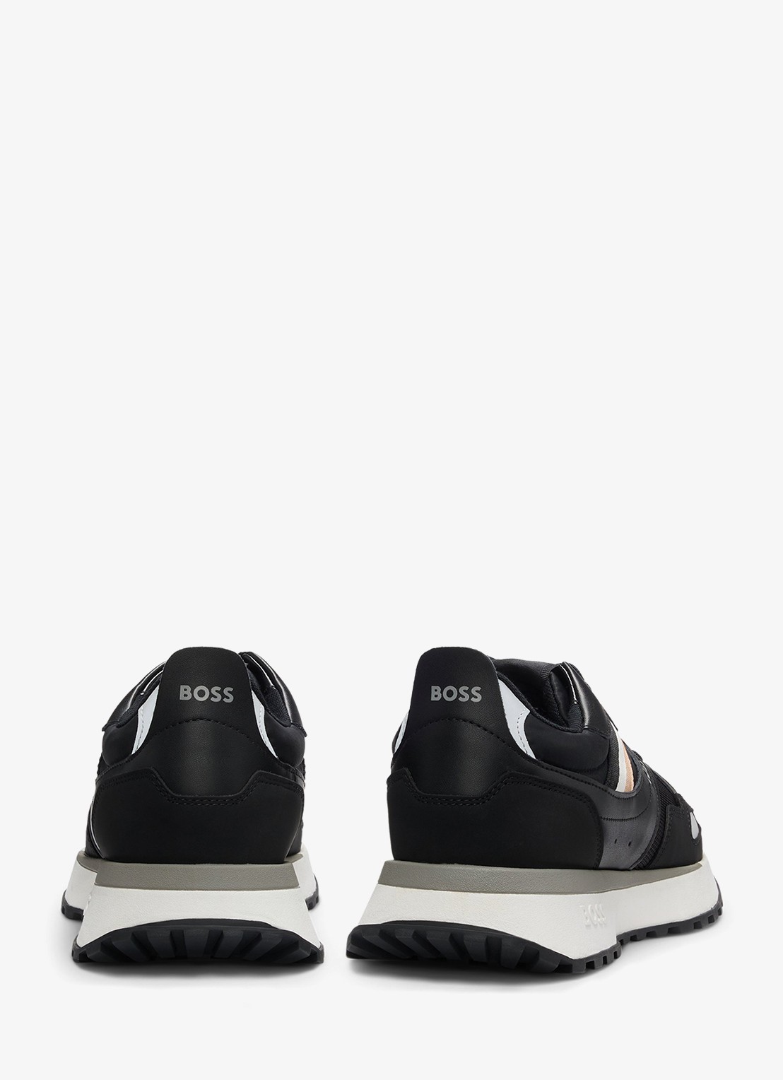 BOSS Jonah sneaker met mesh details - achterkant 3 zwart