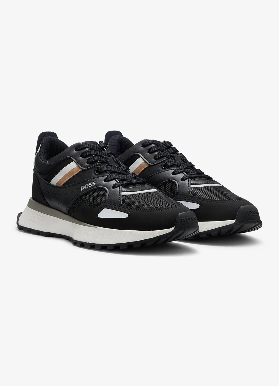 BOSS Jonah sneaker met mesh details - detail 4 zwart